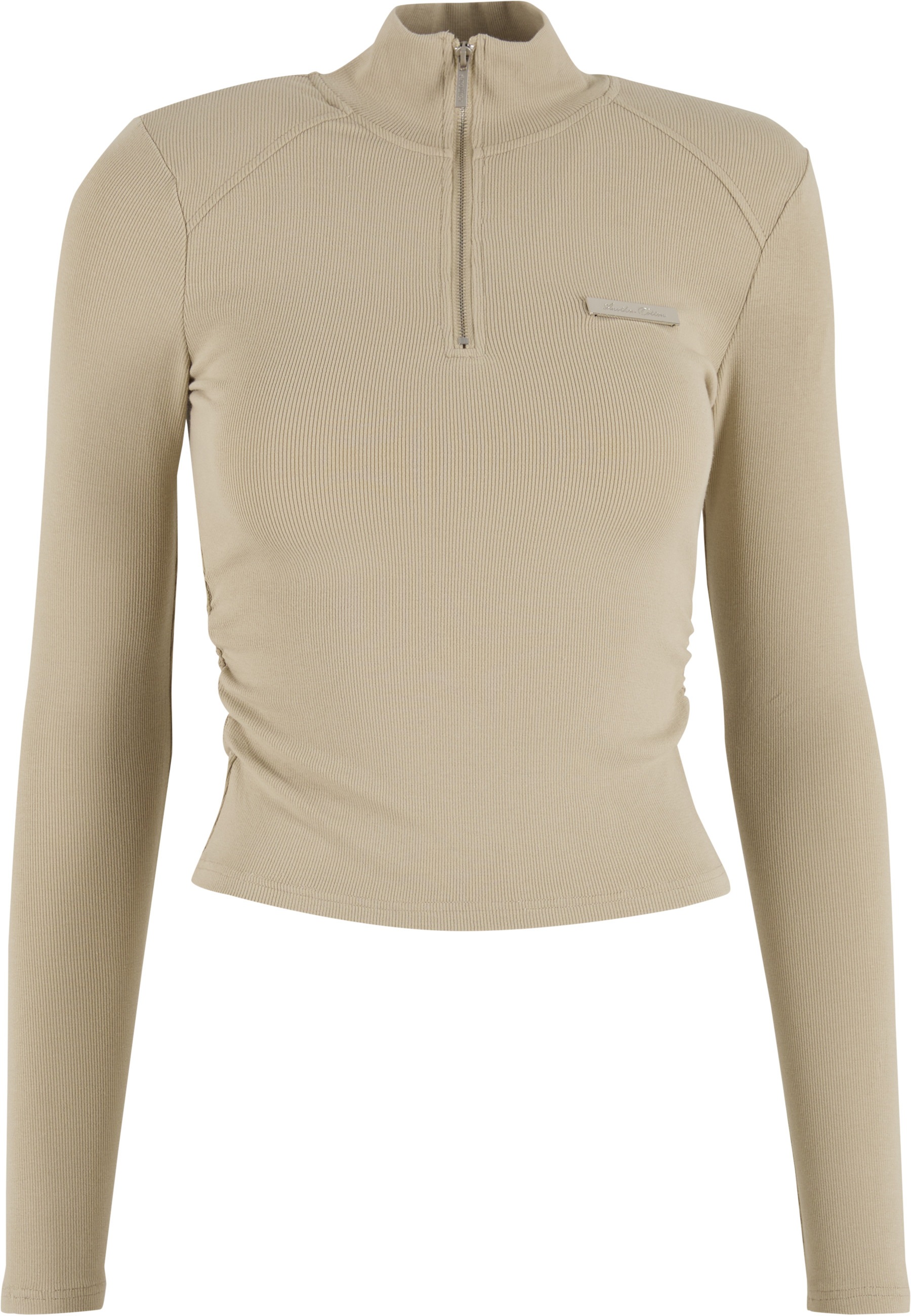 Another Cotton Lab Sweater "Another Cotton Lab Another Cropped Rib Half Zip"