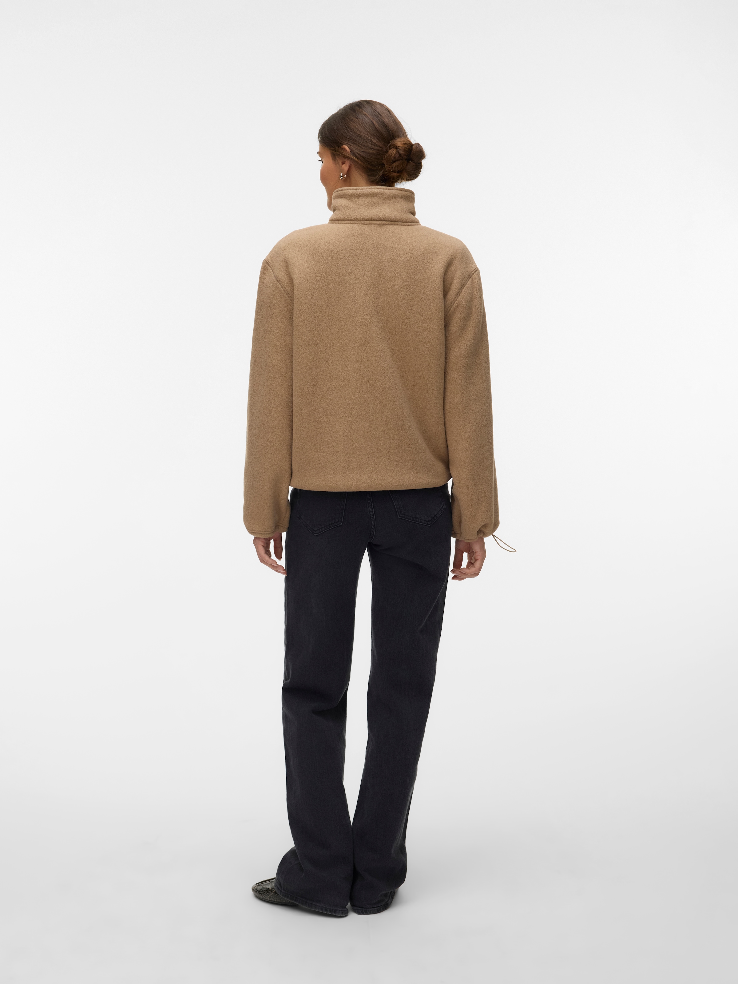 Vero Moda Fleecejacke »VMJANNIE LS FLEECE ZIP JACKET EXP« aus Polyester, normale Passform, mit elastischem Bund, pflegeleicht