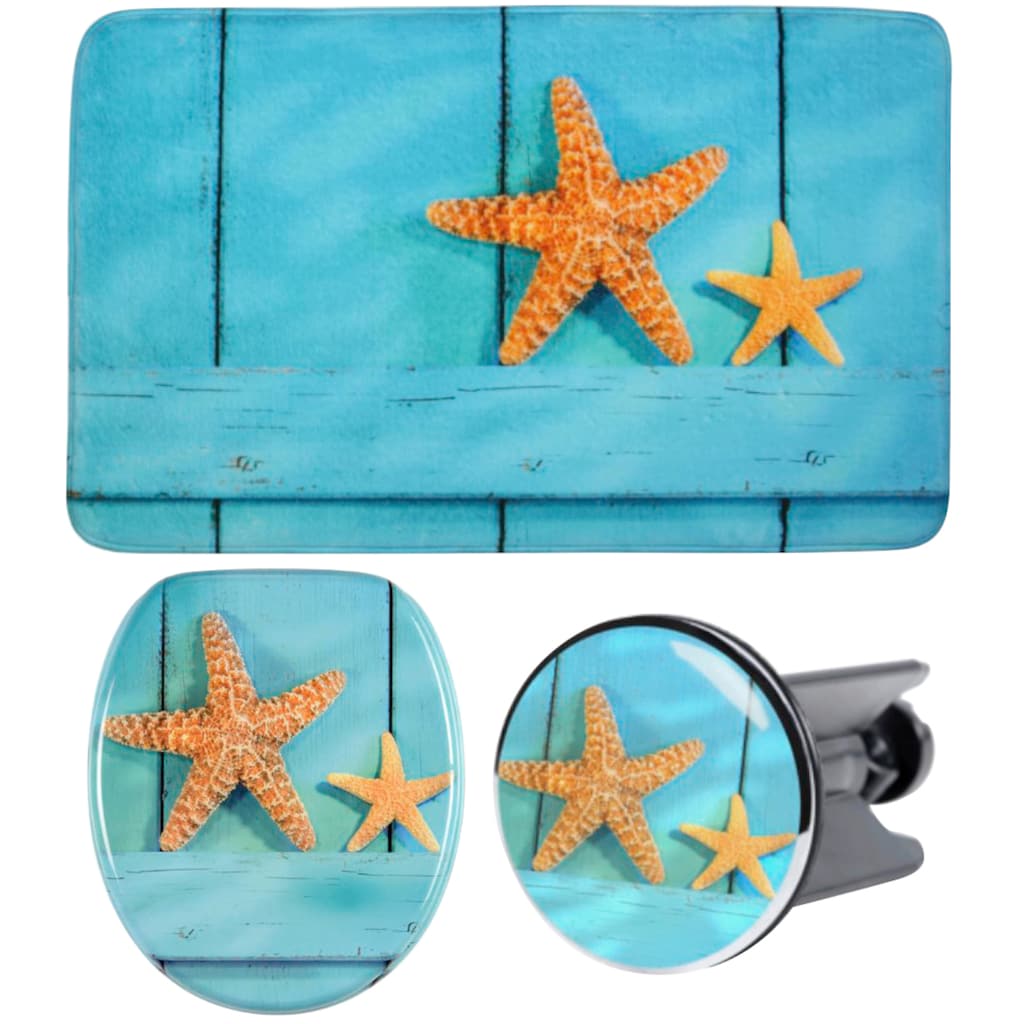 Sanilo Badaccessoire-Set »Starfish«, (Komplett-Set, 3 tlg.)