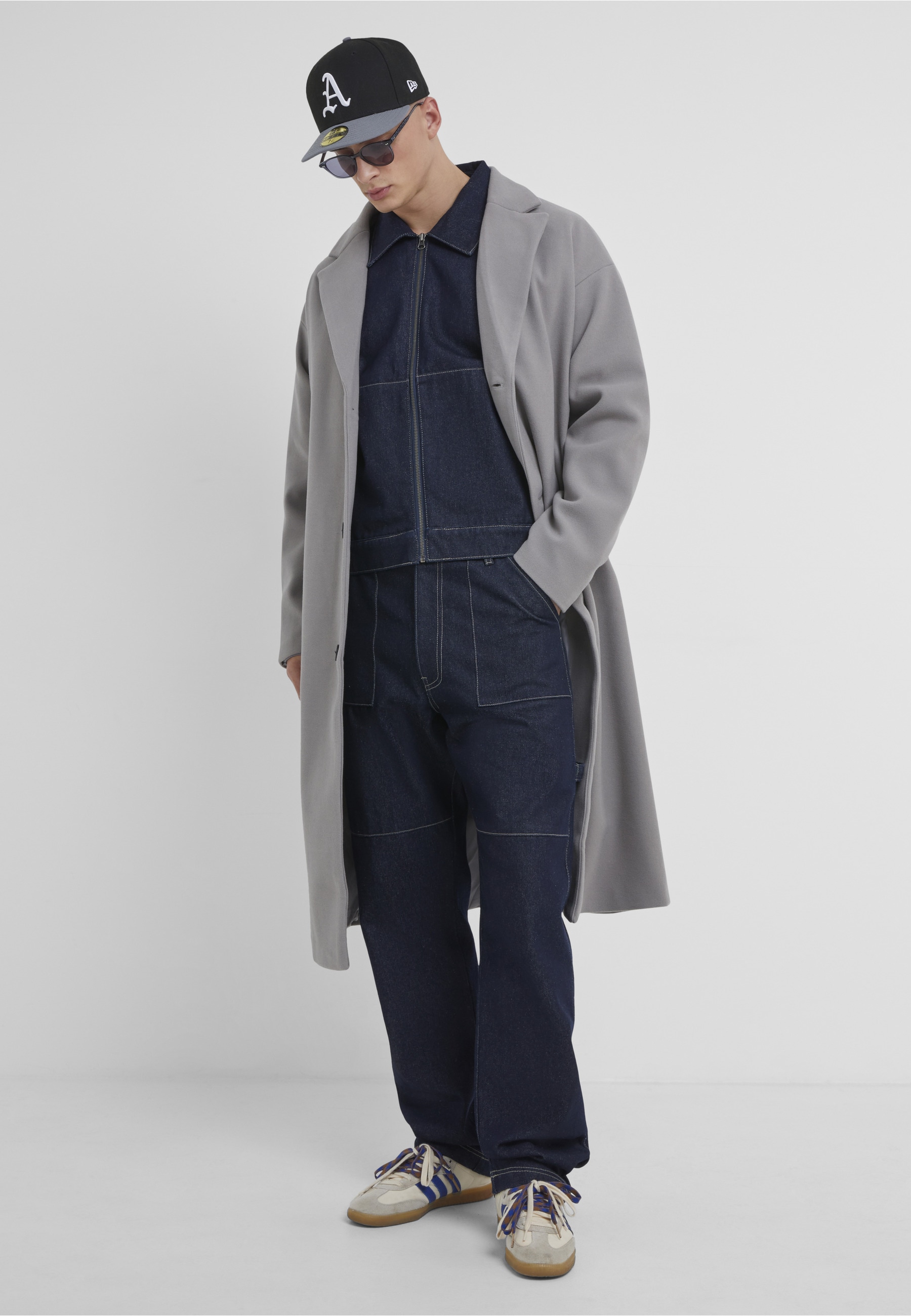 URBAN CLASSICS Winterjacke »Urban Classics Herren Long Coat« 1 Stk. tlg. ohne Kapuze