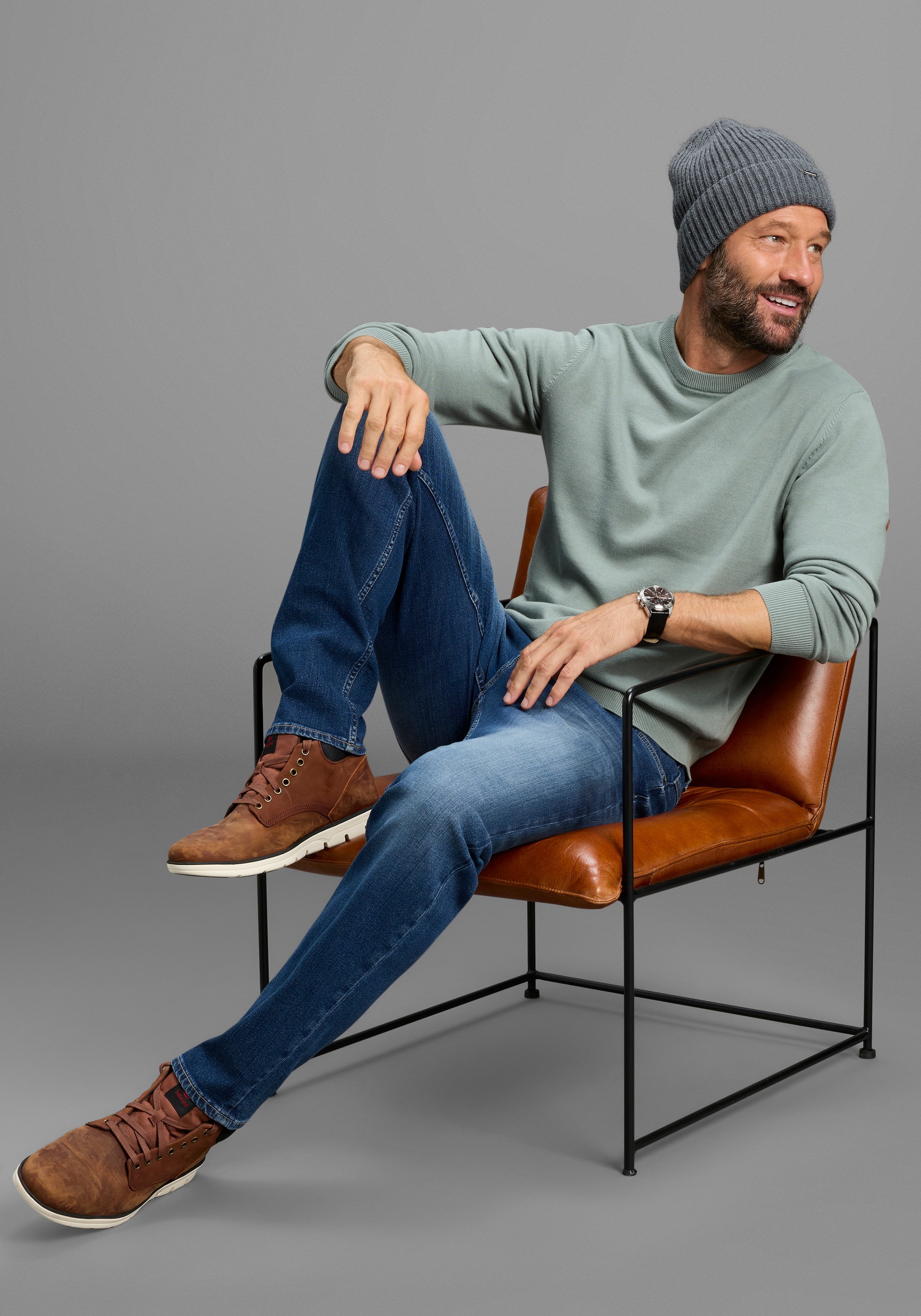 DELMAO Rundhalspullover "Neue Kollektion Feinstrick" in Feinstrick, ideal f günstig online kaufen