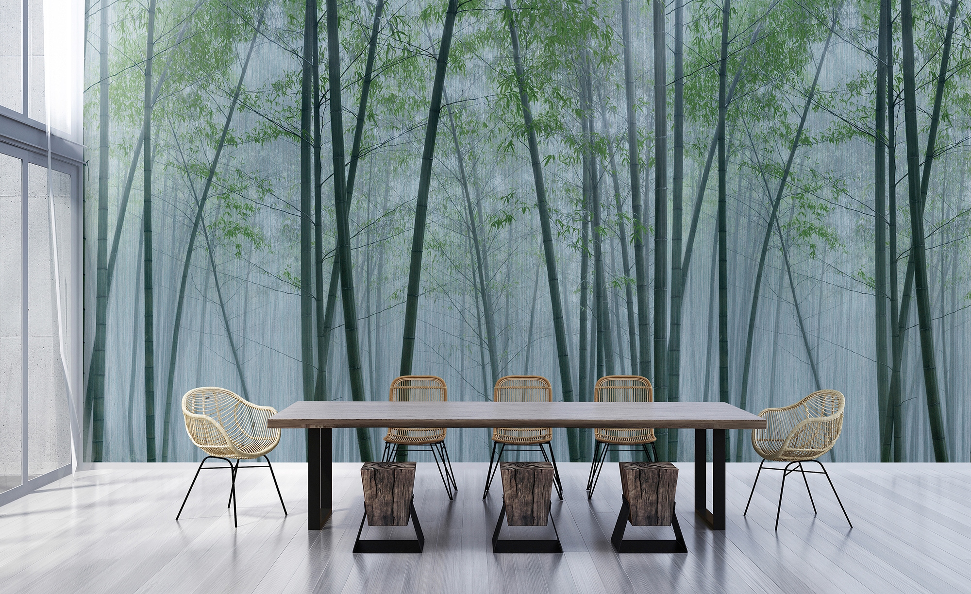 living walls Fototapete "Walls by Patel In The Bamboo" glatt Vlies, Wand