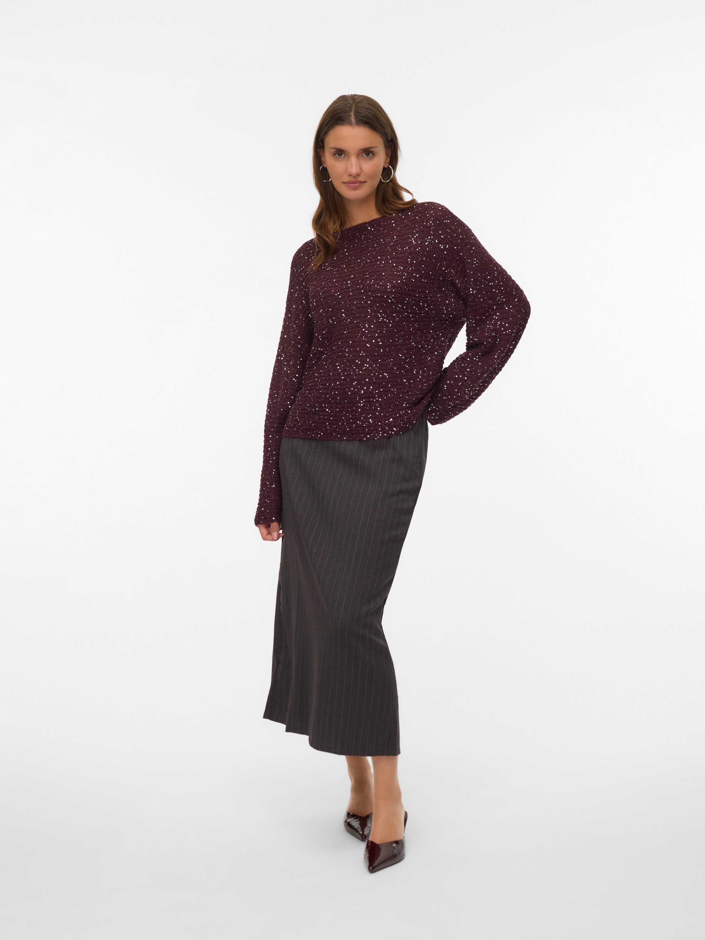 Vero Moda Strickpullover »VMLEILANI STITCH LS BOATNECK PULLOVER«