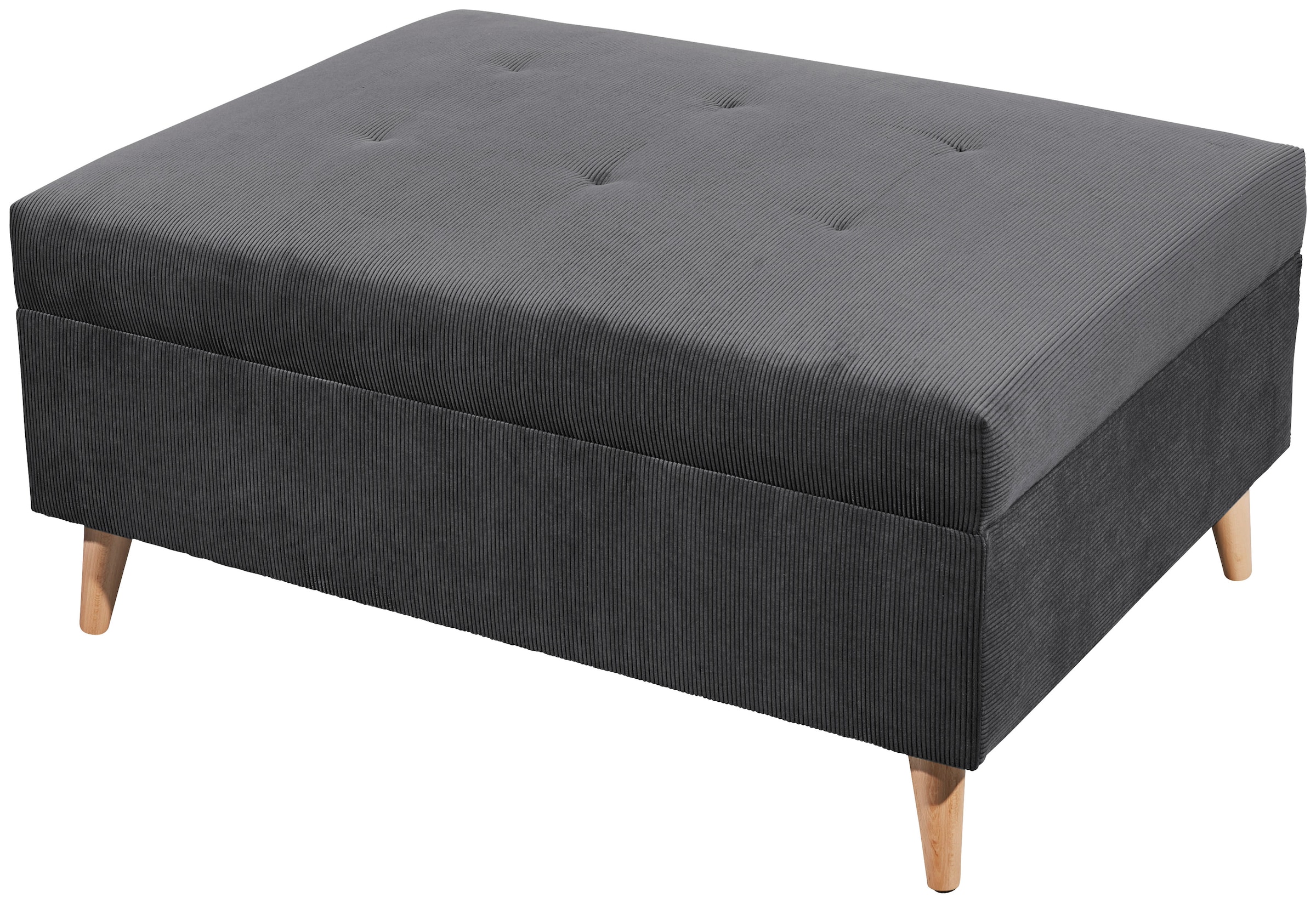 ED EXCITING DESIGN Ecksofa »Calanda L-Form«, mit Hocker, frei im Raum stellbar, Rücken- und Zierkissen