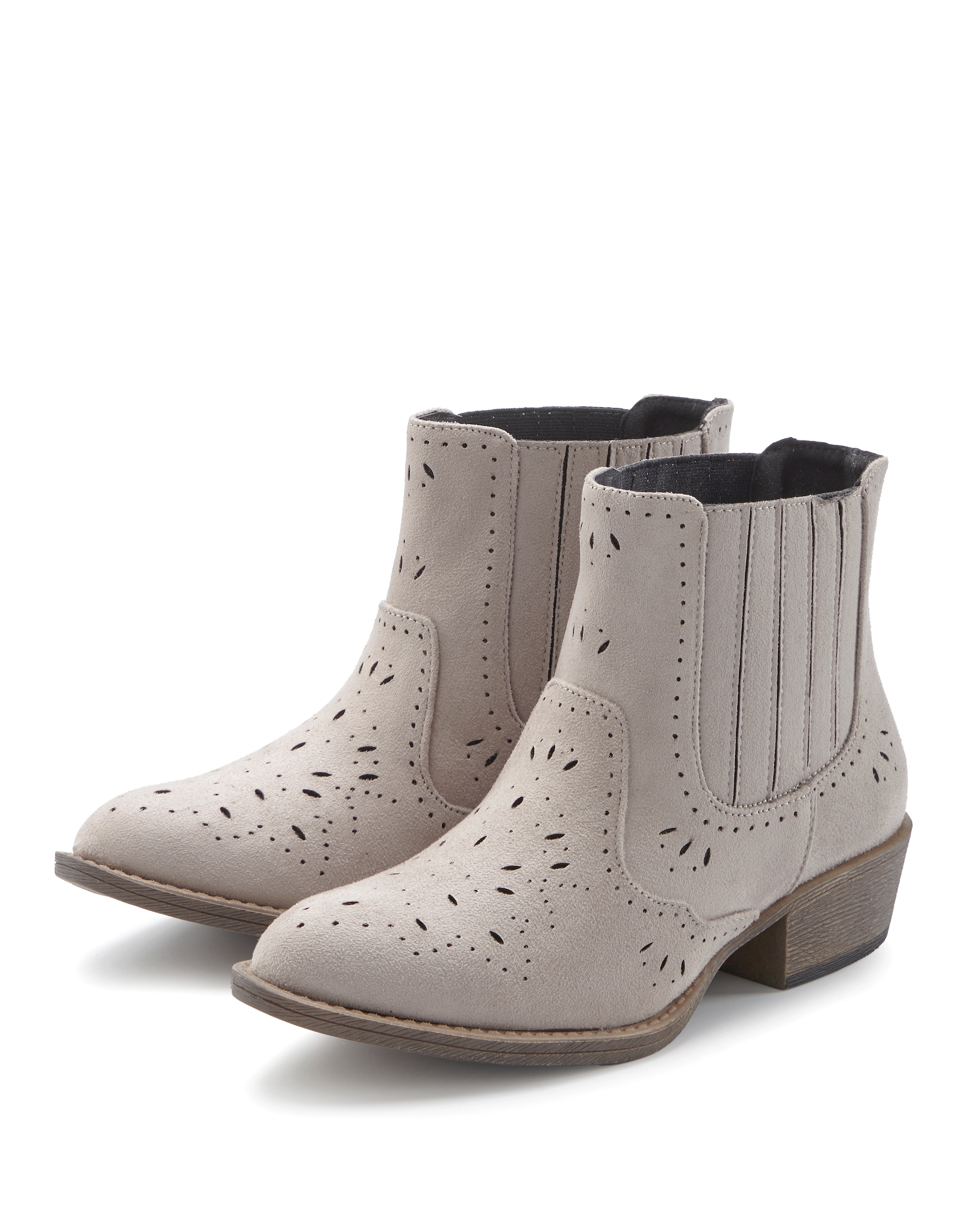 LASCANA Stiefelette »Stiefel, Boots, Westernstiefelette, Cowboy Boots,«, mit Cut-Outs VEGAN