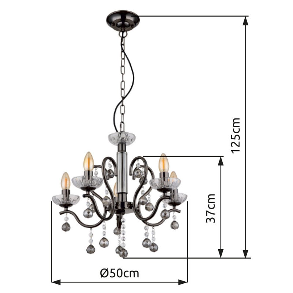 GLOBO LIGHTING Hängeleuchte »CAMILA«, Leuchtmittel E14 | ohne Leuchtmittel, Hängelampe/Pendelleuchte/Esszimmer/Wohnzimmer/Esstisch