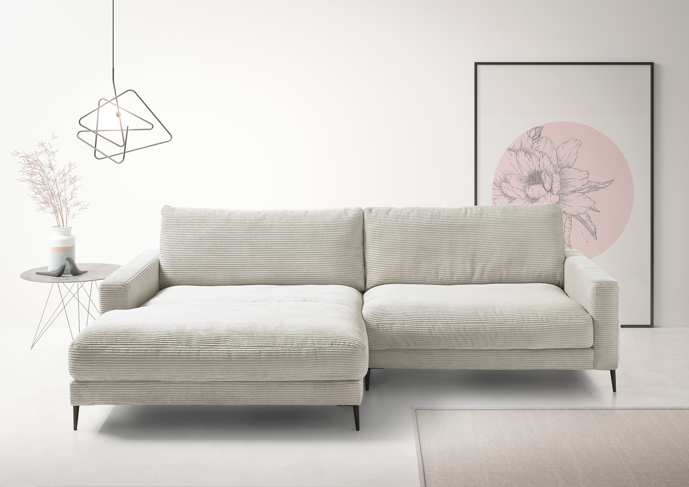 Home affaire Ecksofa "Downtown, B/T/H: 272/190/84 cm L-Form" weicher Sitzko günstig online kaufen