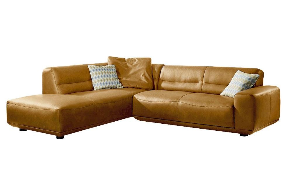 W.SCHILLIG Ecksofa »william«, Ledersofa mit Ottomane, wahlweise mit
