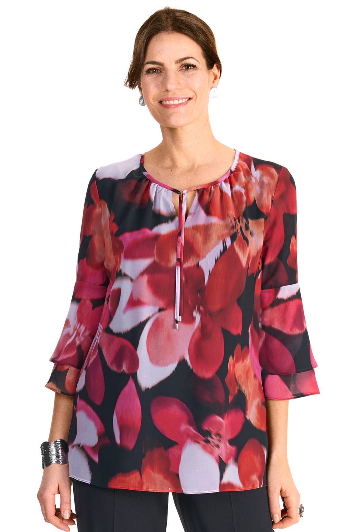 HERMANN LANGE Collection Druckbluse, mit floralem Muster