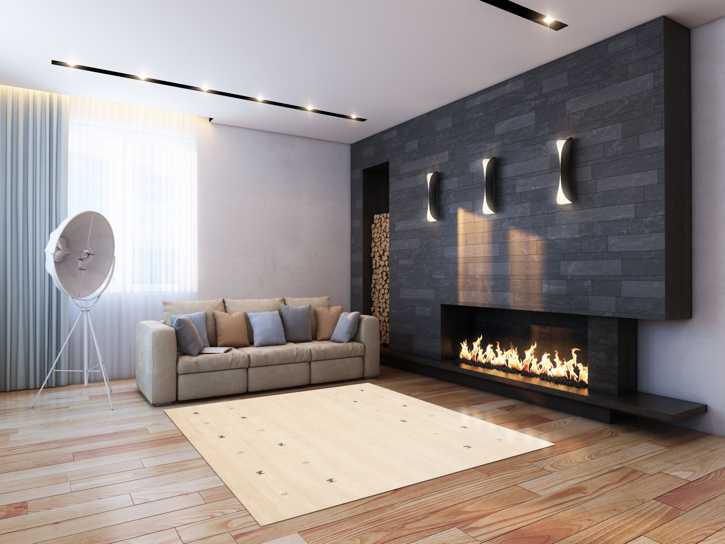 carpetfine Wollteppich "Gabbeh-Uni" quadratisch 15 mm Höhe reine Wolle, han günstig online kaufen