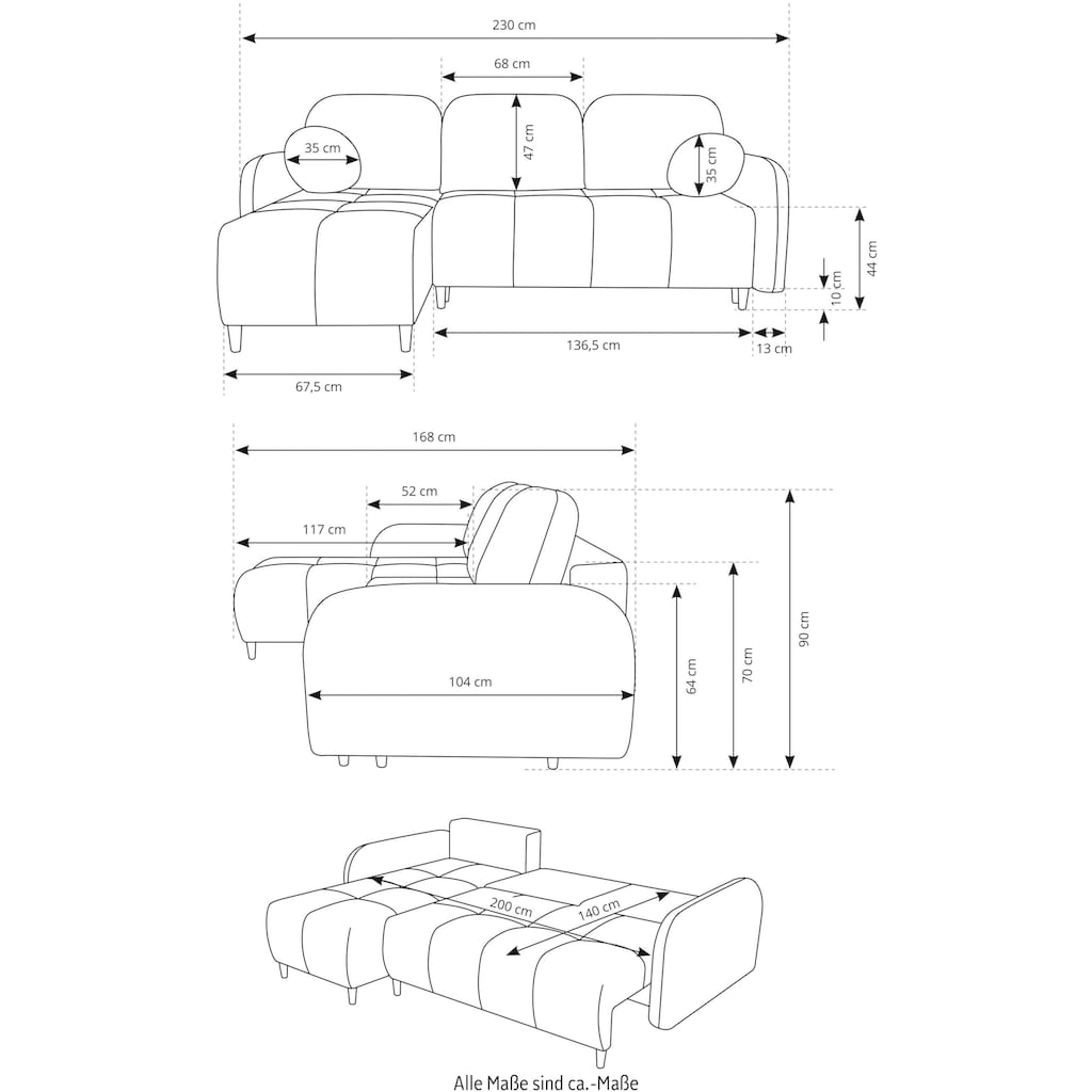 Leonique Ecksofa »BLAISE«