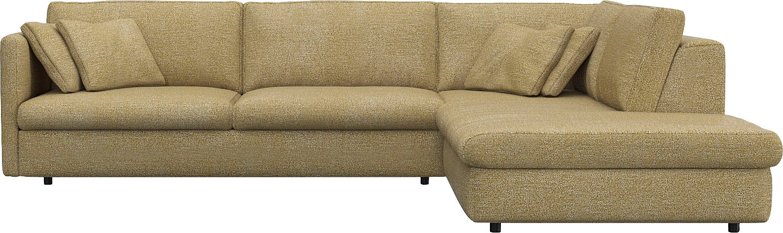 FLEXLUX Ecksofa »Lovane, elegant und zeitlos, bequem, L-Form«, Weich & anschmiegsam, große Sitztiefe auf Kaltschaum, Dekokissen inkl.