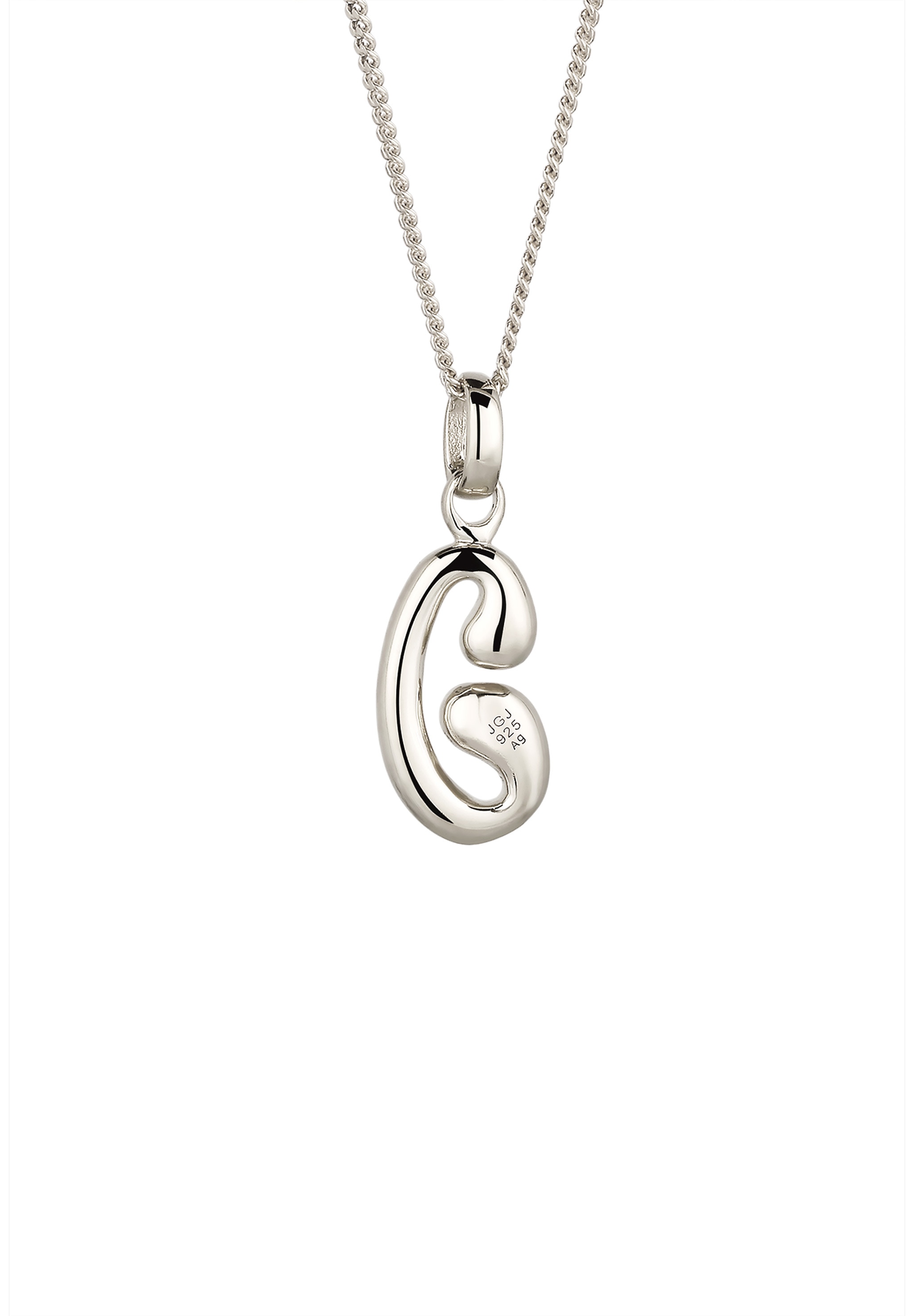 Elli Kette mit Anhänger »Halskette Melted Buchstabe J 925 Sterling Silber«