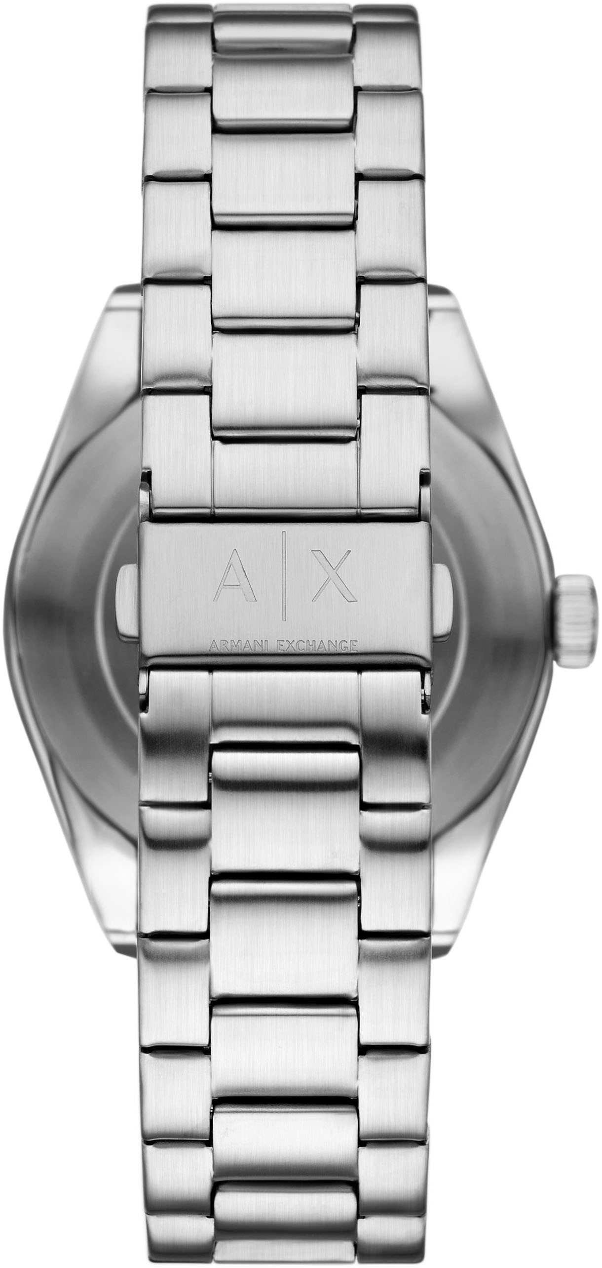 ARMANI EXCHANGE Quarzuhr, Armbanduhr, Damenuhr, Herrenuhr, Edelstahlarmband, analog, Tag