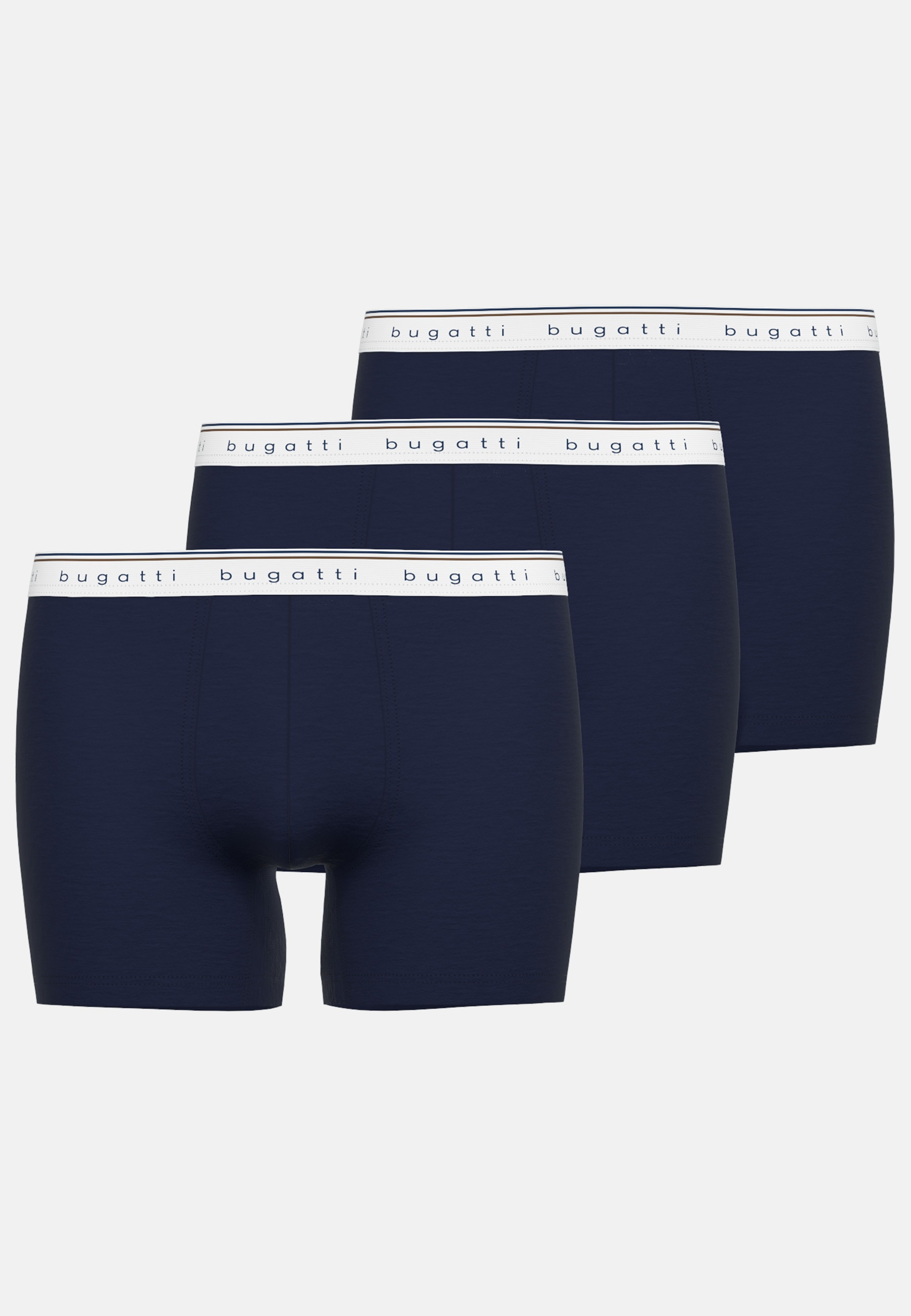 bugatti Boxershorts "Pisa" 3er Pack, breiter Bund, mit Logo, atmungsaktiv, günstig online kaufen