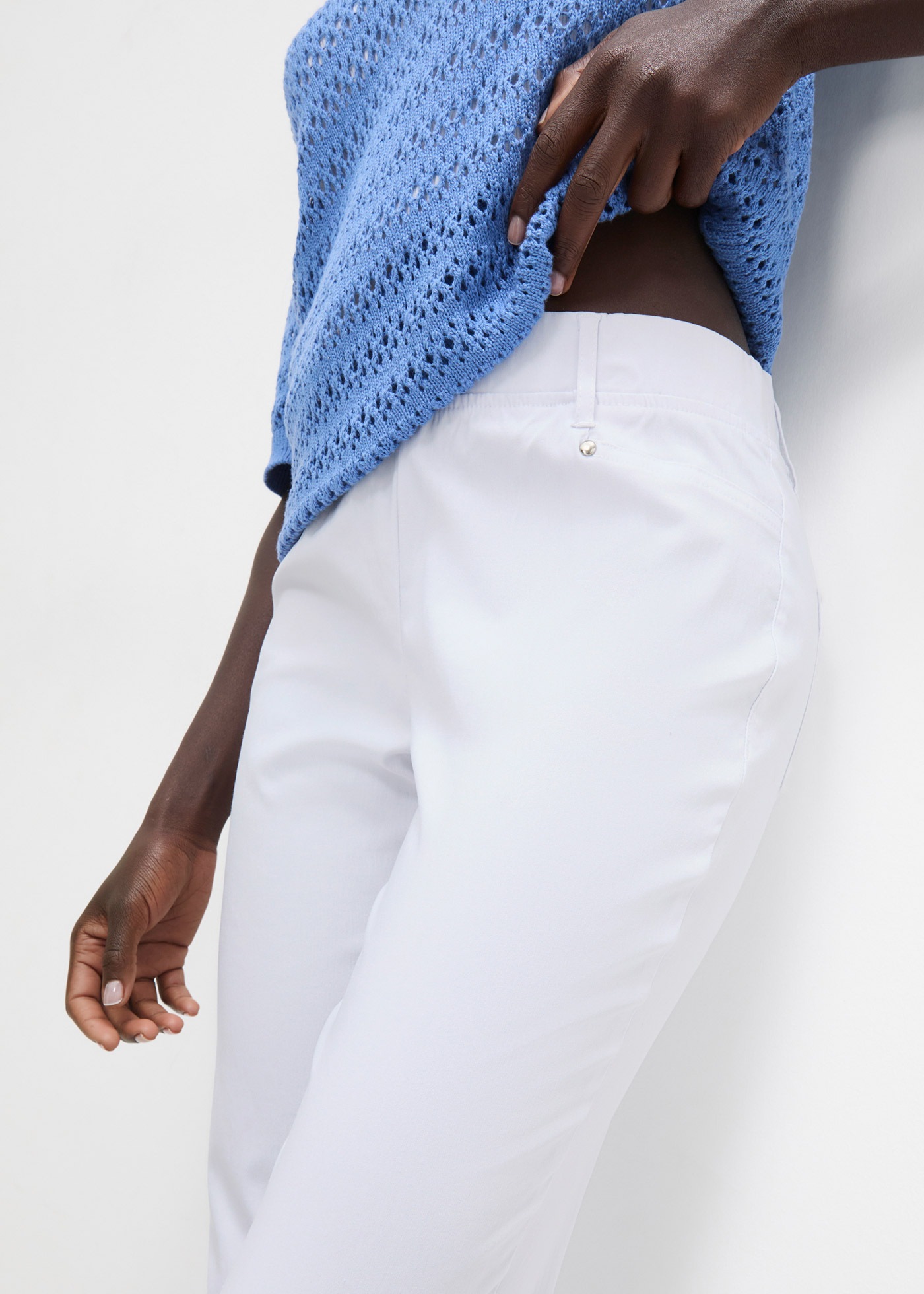 Thumbnail - bonprix Stretch-Hose "Stretch-Hose in Schlupfform" aus Viskose, Slim Fit Passform, Schlupfform mit Gürtelschlaufen