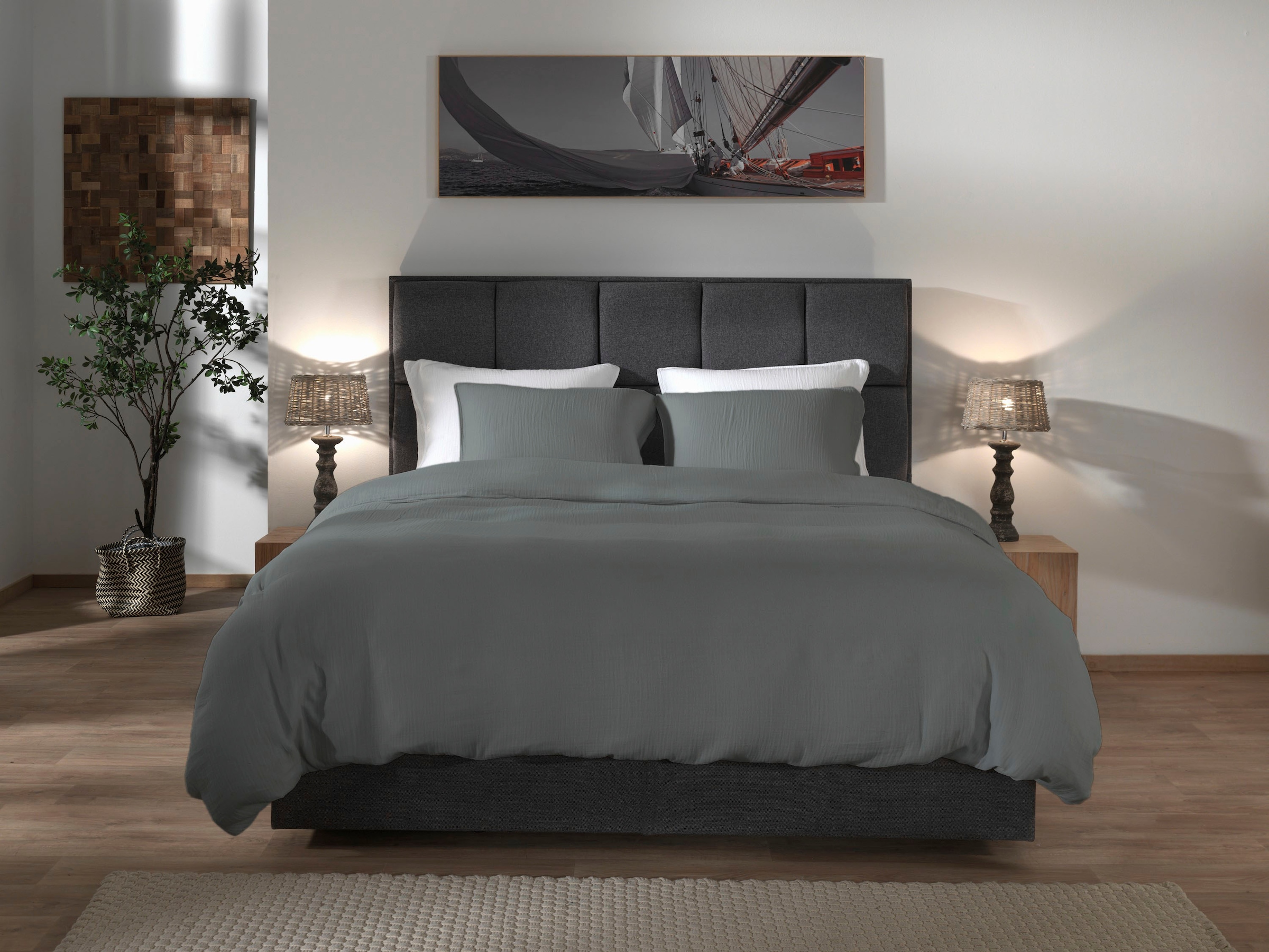 YELLOW Bettwäsche "Suite-Guadeloupe" 2 tlg. Uni Design, 100% Baumwolle ab 1 günstig online kaufen