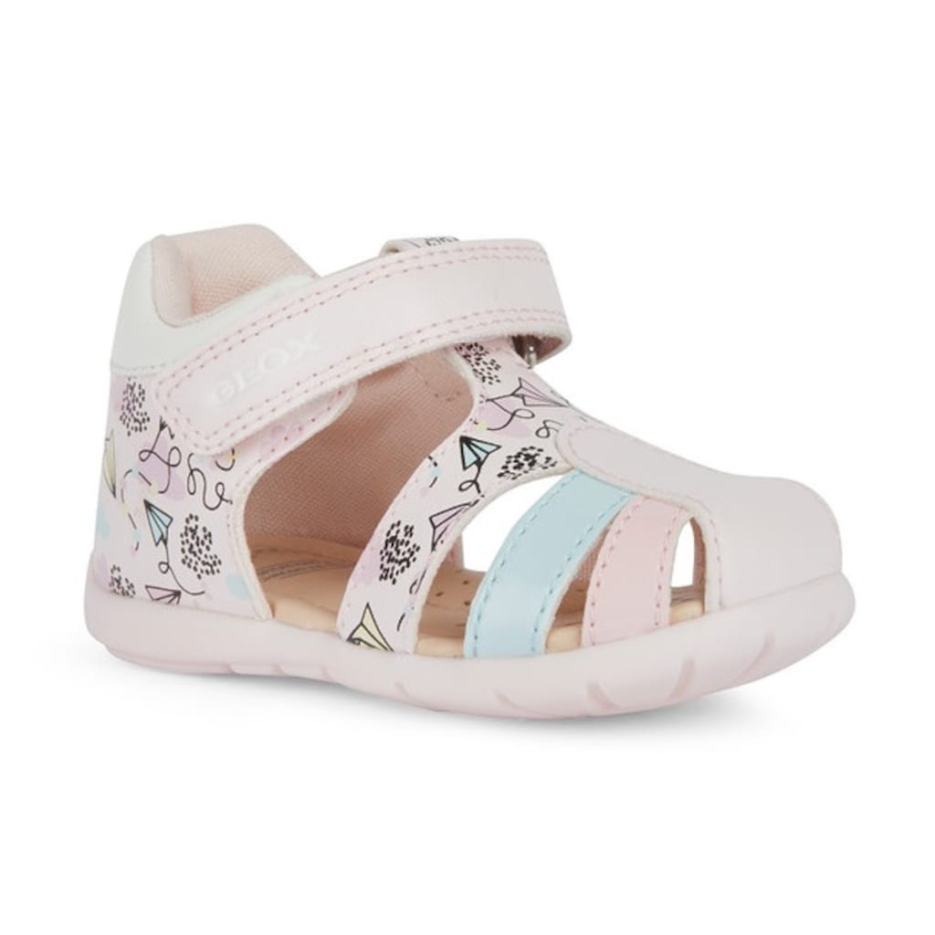 Geox Lauflernschuh »B ELTHAN GIRL D«, Sandale, Klettschuh, Babyschuh mit weichem Lederfußbett