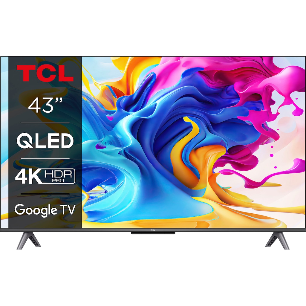 TCL QLED-Fernseher »43C643«, 108 cm/43 Zoll, 4K Ultra HD, Google TV