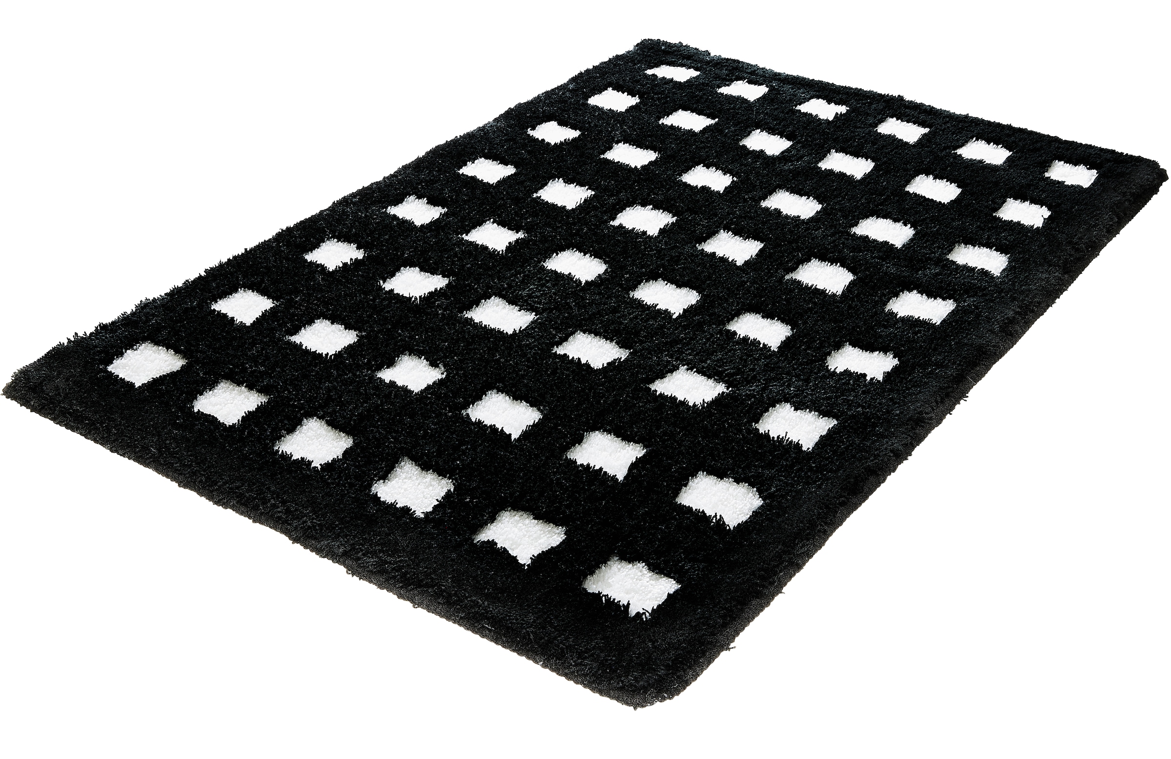 Kleine Wolke "Boxes, Badvorleger, Badezimmer Teppich" Höhe 20 mm rutschhemmend beschichtet fußbodenheizungsgeeignet Badteppich, modernes Design, Hoch/Tief Effekt