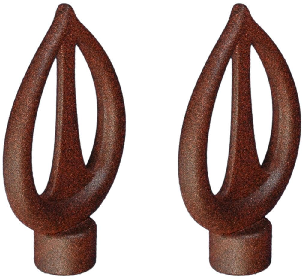 Liedeco Gardinenstangen-Endstück "Flamme" für Gardinenstangen Ø 16 mm günstig online kaufen