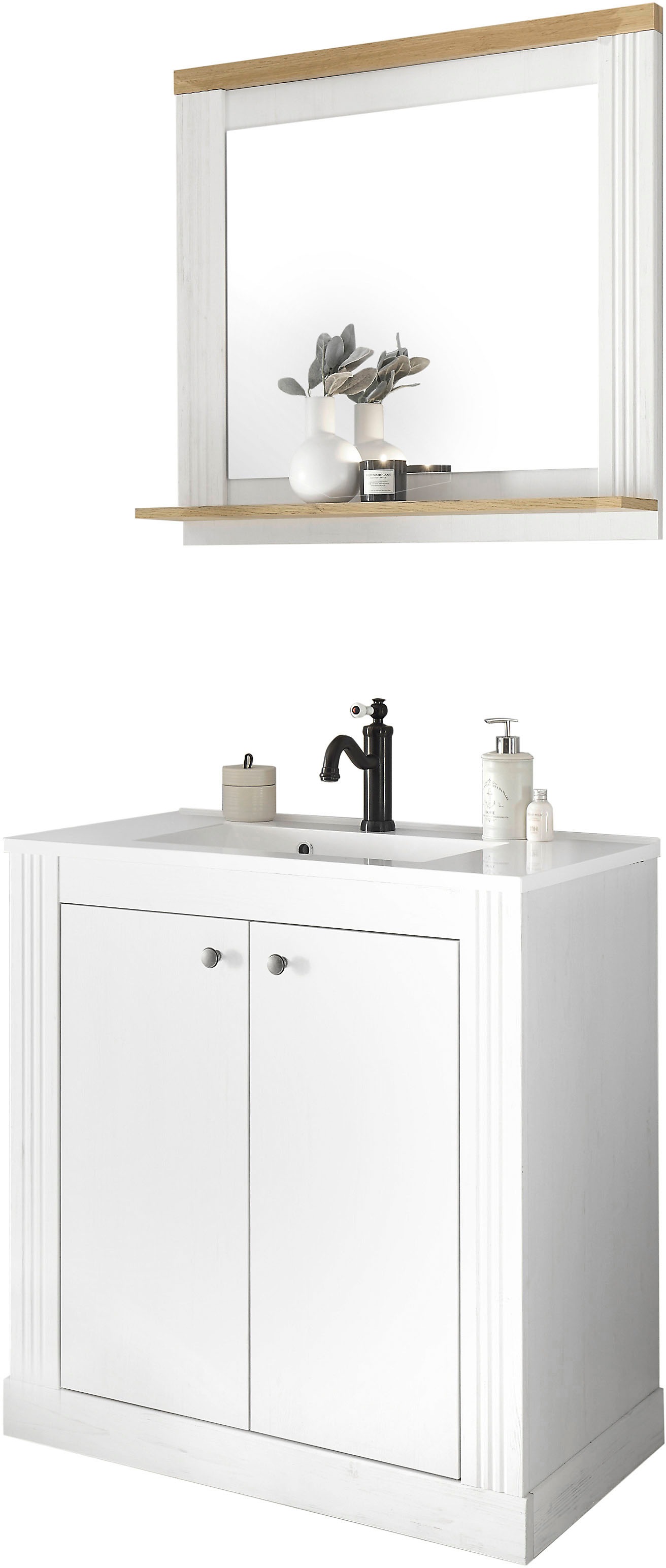 OTTO home Badmöbel-Set "WESTMINSTER, Bad im Landhausstil, 2-teiliges Badezi günstig online kaufen