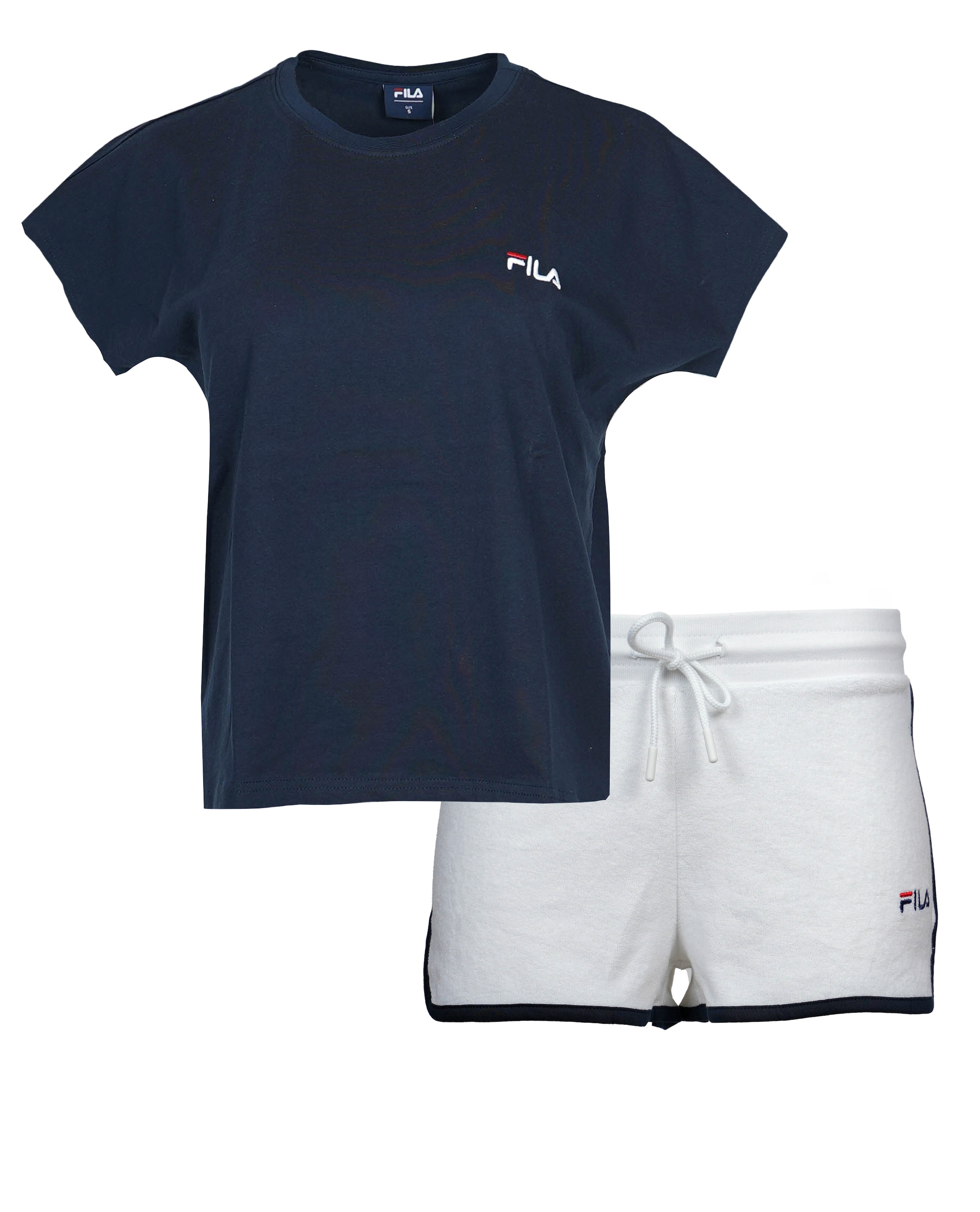 Fila Pyjama, (Set, 2 tlg.), mit kontrastreichen Paspeldetails günstig online kaufen