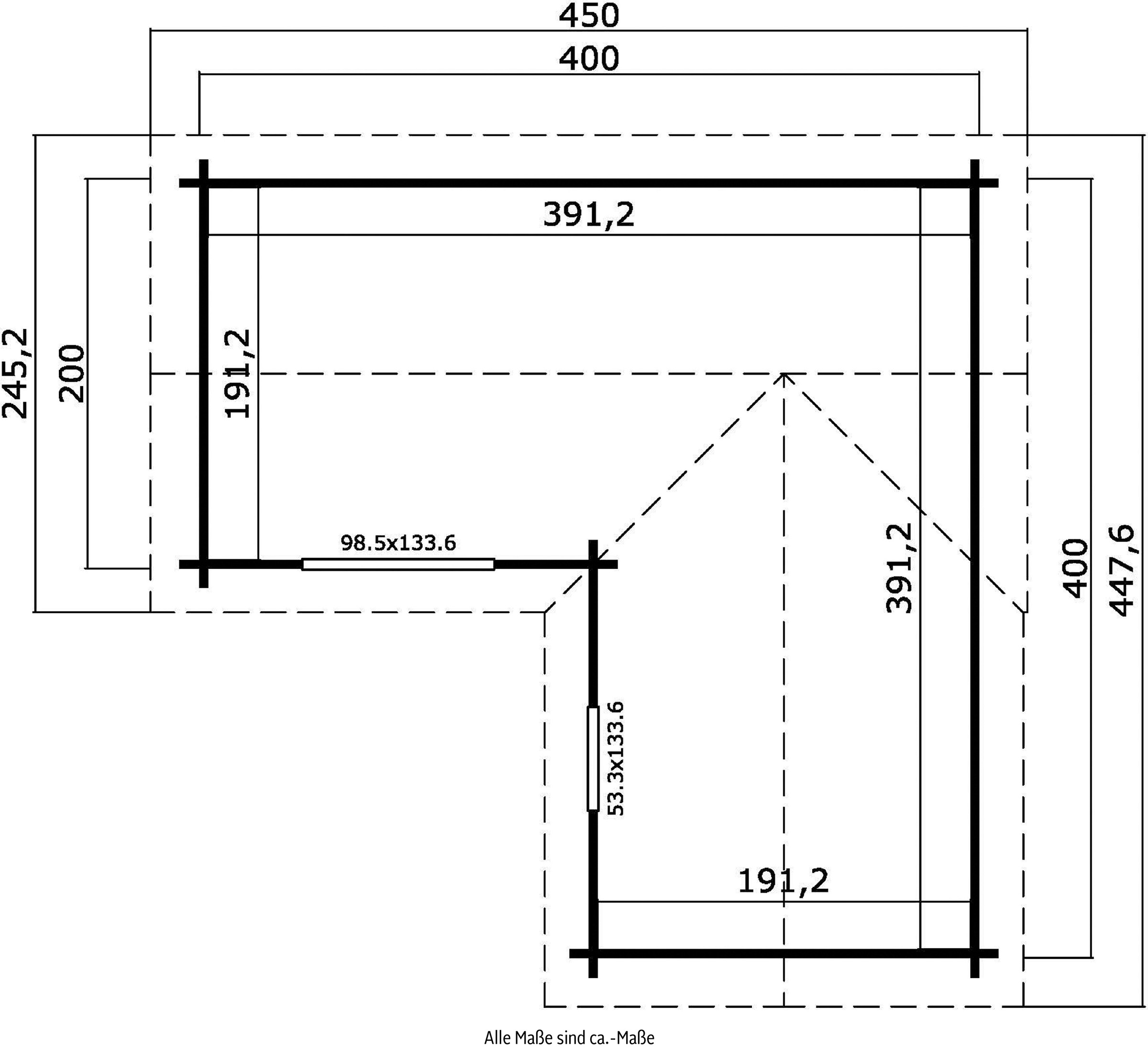 LASITA MAJA Gartenhaus »PORTSMOUTH«, (Set, inkl. Fussbodenbretter zum verlegen)