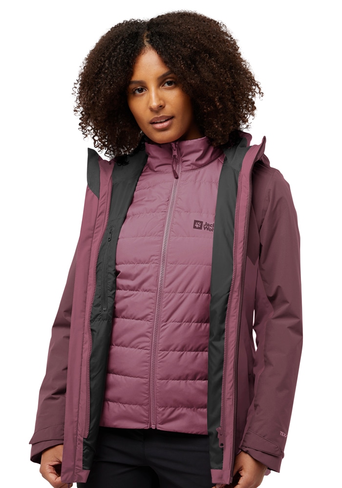 Jack Wolfskin 3-in-1-Funktionsjacke "HUNBERG 3IN1 JKT W", mit Kapuze günstig online kaufen