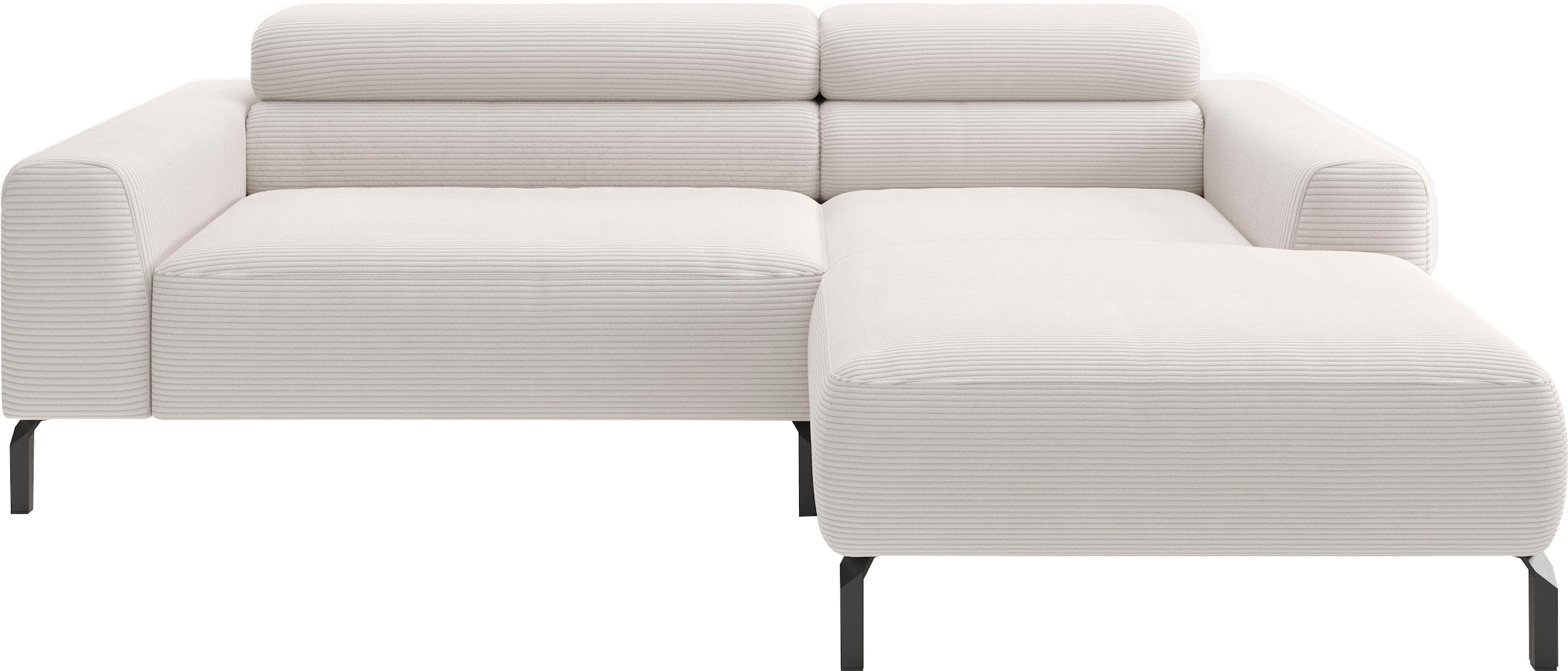 Home affaire Ecksofa "Ecksofa, L-Form, incl. Kopfteilverstellung, Breite 223 cm" wahlweise elektrische Sitztiefenverstellung