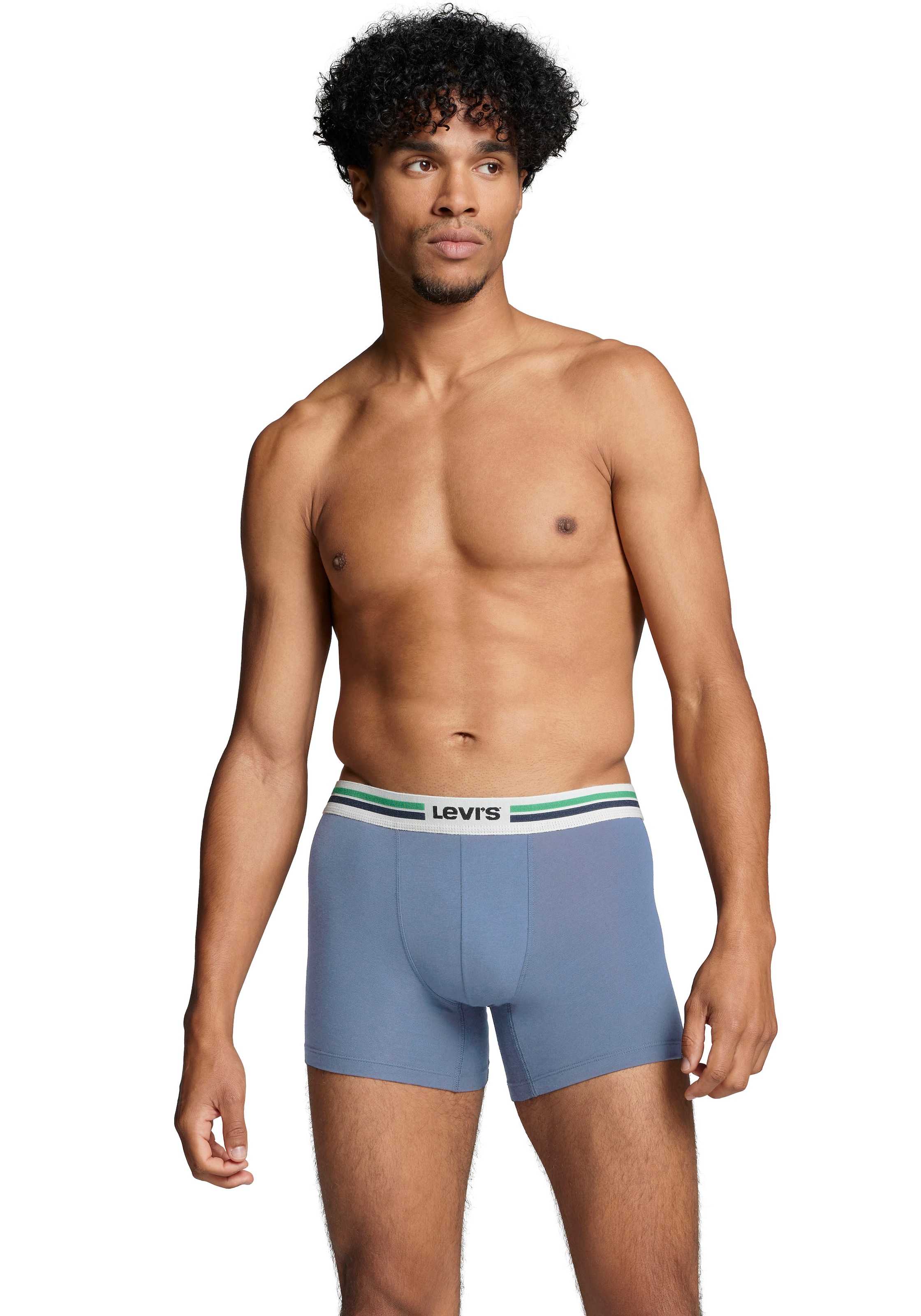 Levi's® Langer Boxer, (Packung, 2er-Pack), mit Logo-Webbund