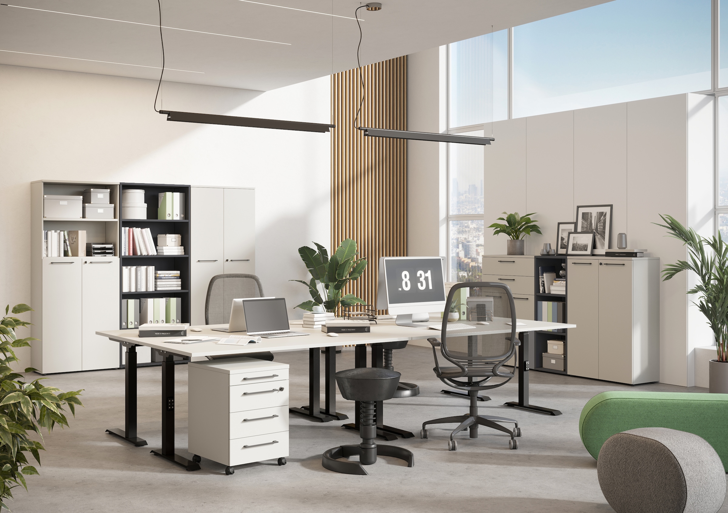 GERMANIA Büromöbel-Set "Agenda" Set bestehend aus höhenverstellbarem Schrei günstig online kaufen