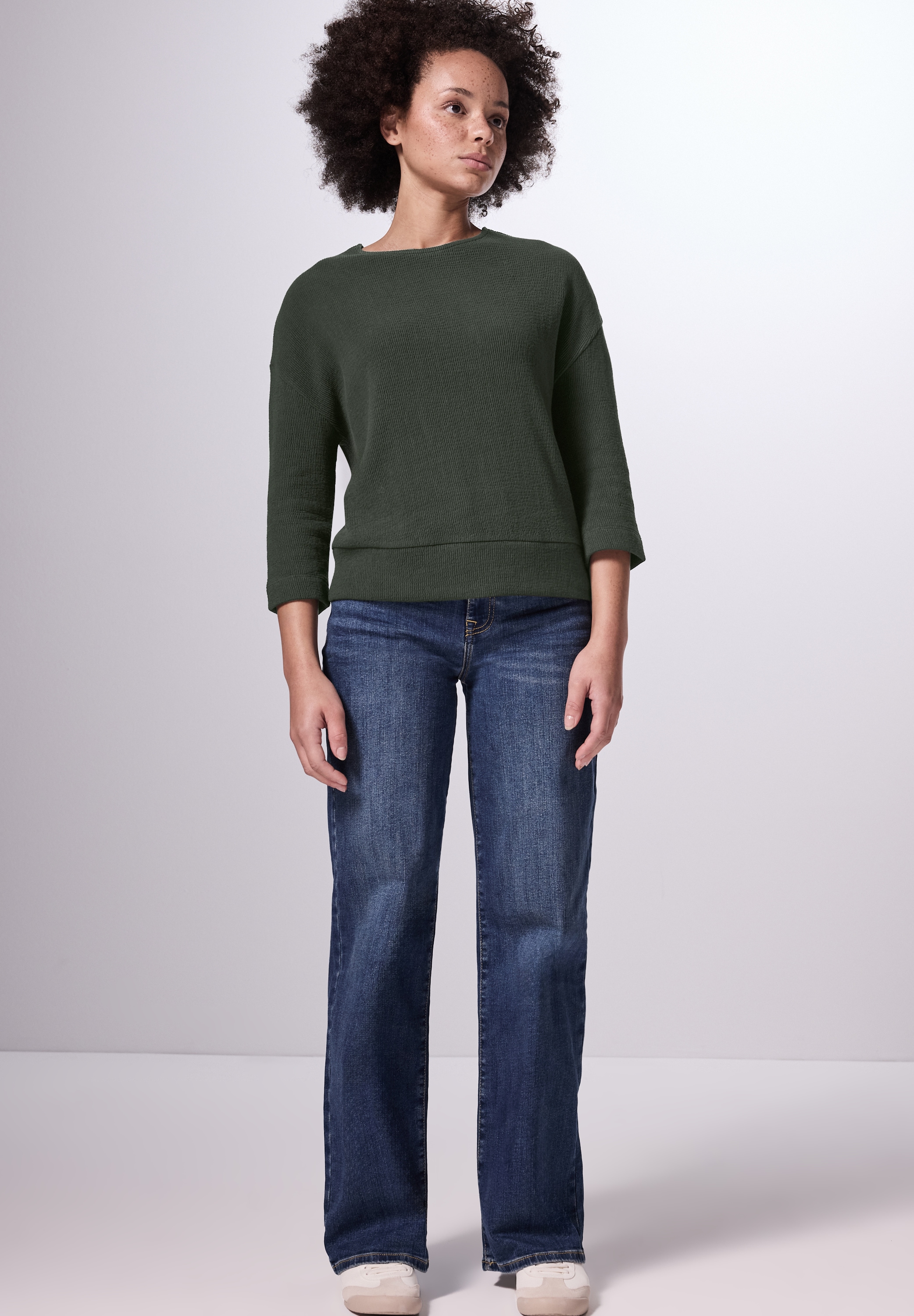 STREET ONE STUDIO T-Shirt, mit U-Boot-Ausschnitt