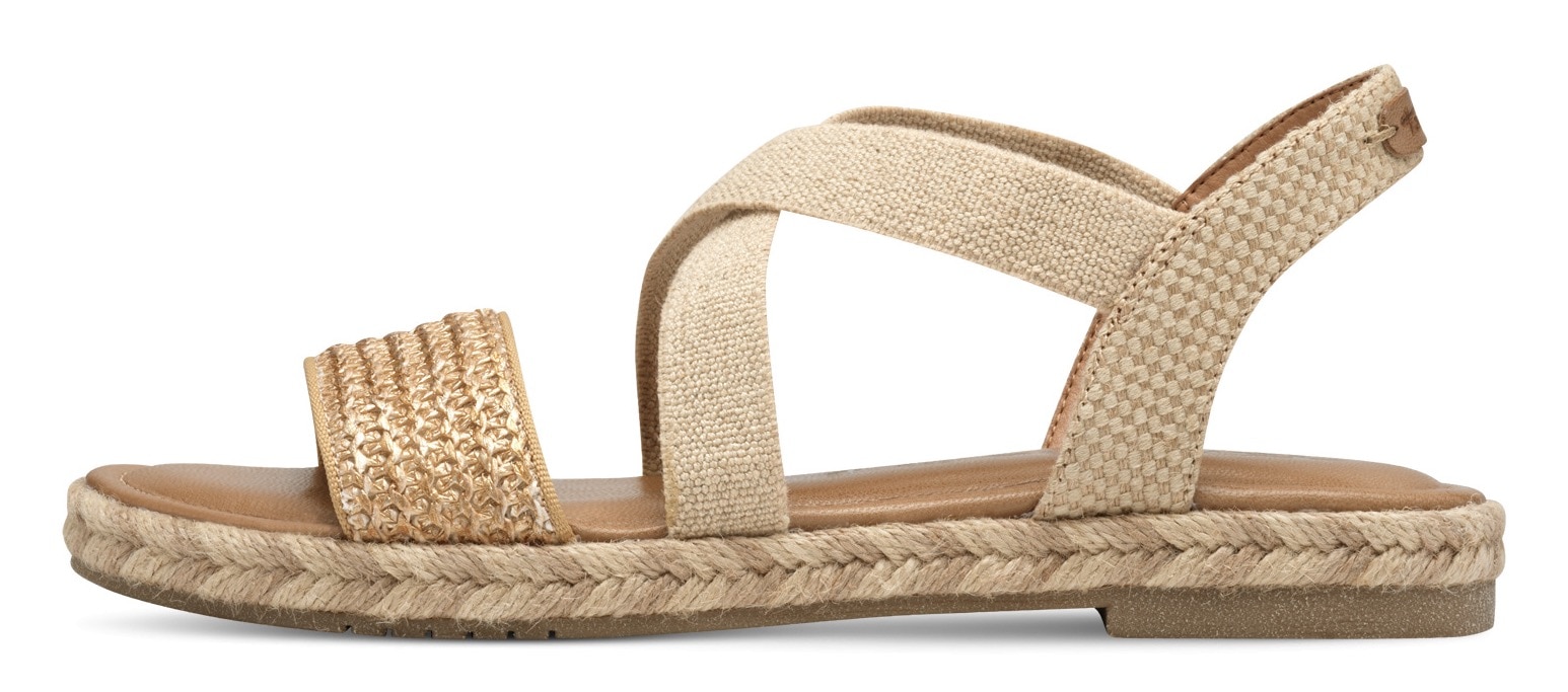 Tamaris Riemchensandale, Plateau, Sandalette, Sommerschuh mit Kontrast-Details