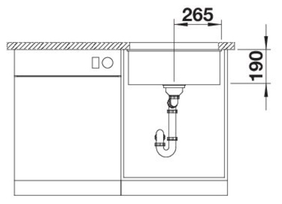 Blanco Granitspüle »ROTAN 500-U« 1 Stk. tlg. erhältlich in mehreren Farben
