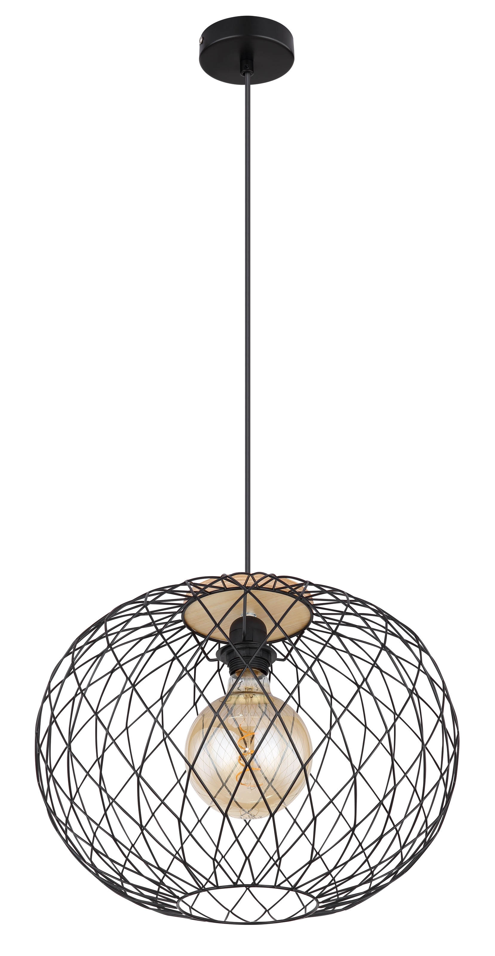 GLOBO LIGHTING Hängeleuchte »LACKY« E27 1 Stk. Hängeleuchte für Esszimmer schwarz modern