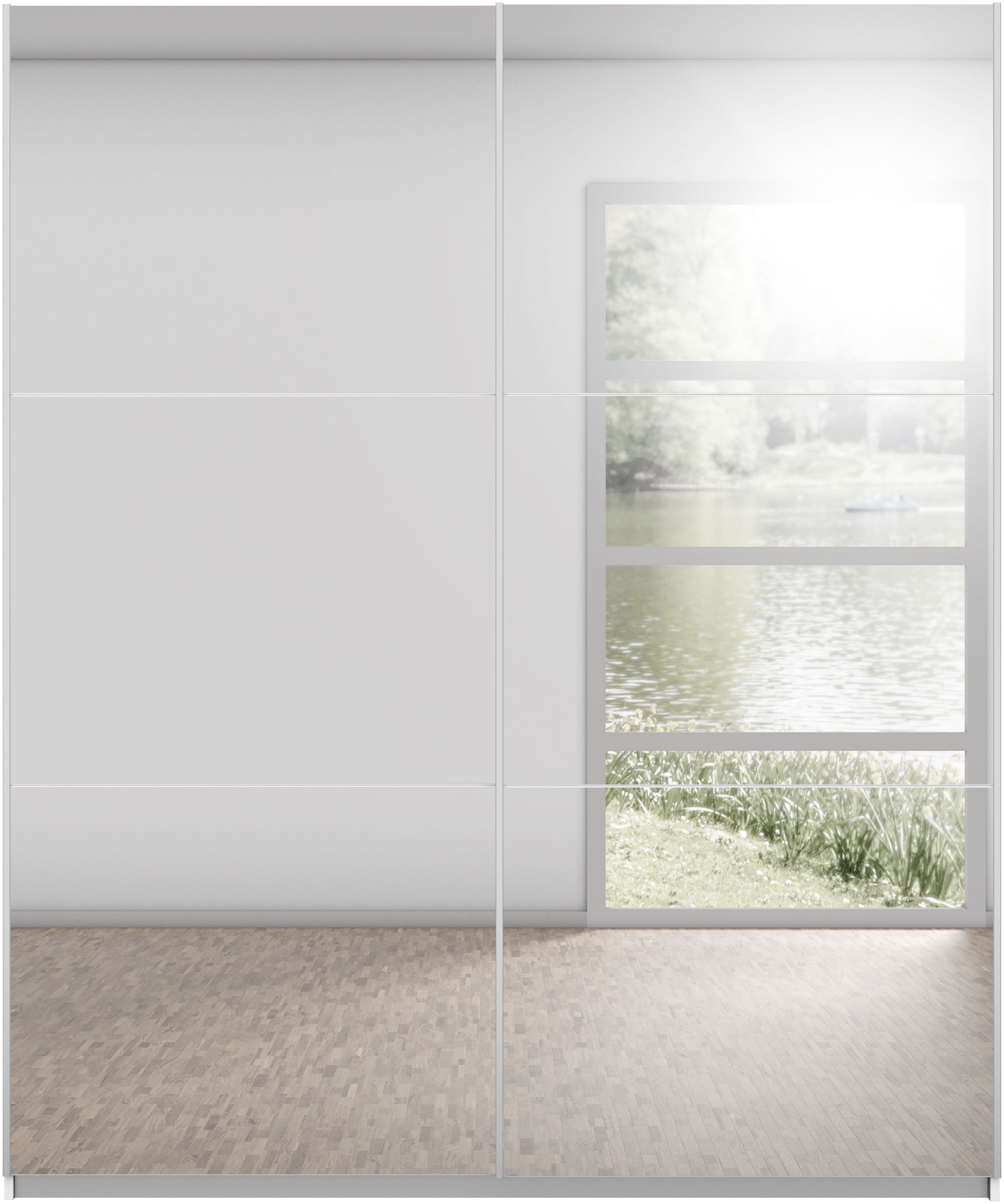 Thumbnail - rauch Schwebetürenschrank "Kleiderschrank Schrank Garderobe REFLECT", inkl. praktischer Innenausstattung mit viel Staura...
