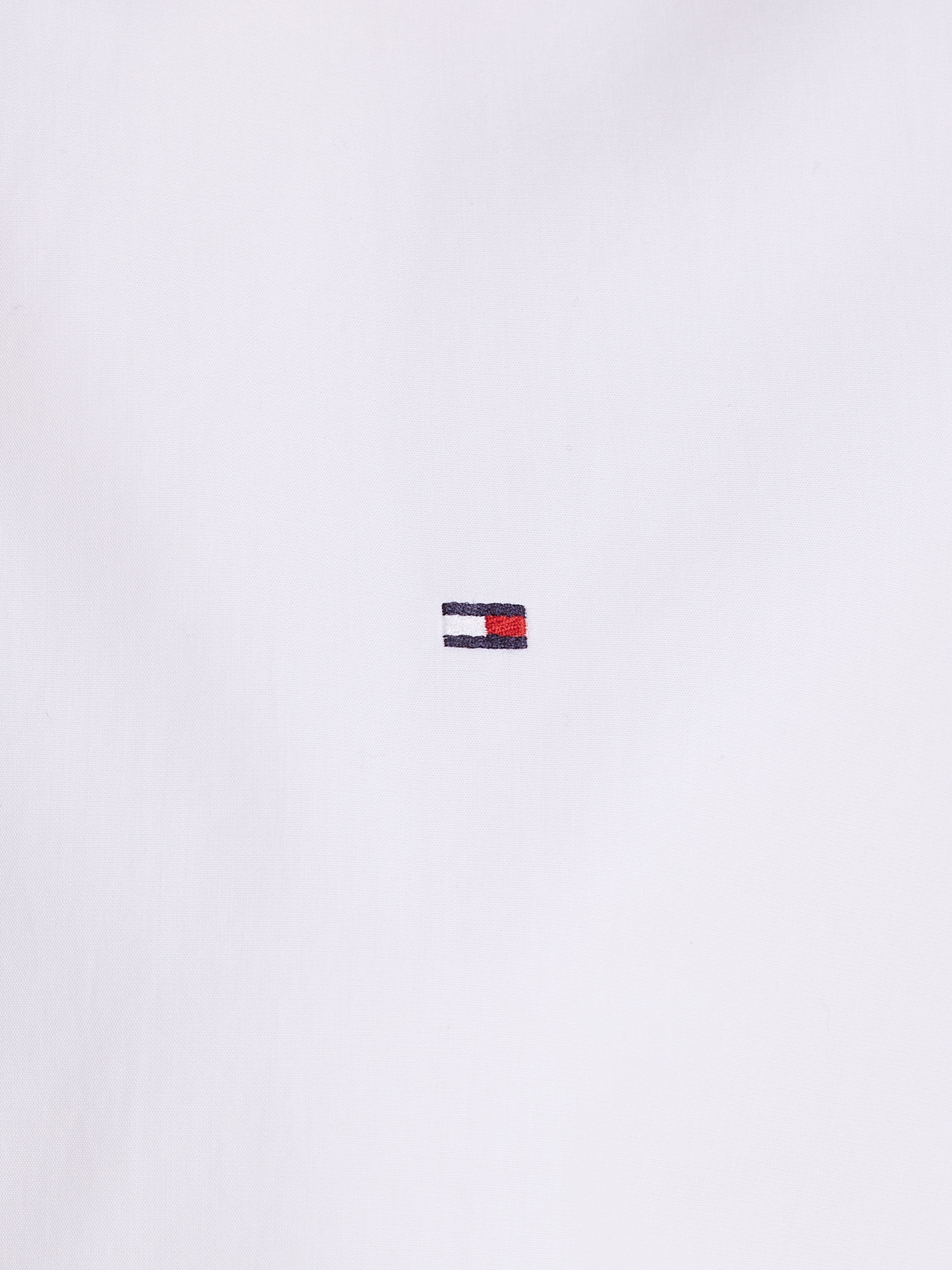 Tommy Hilfiger Shirtbluse »COLLARLESS POPLIN REGULAR SHIRT«, mit Tommy Hilfiger Flagge