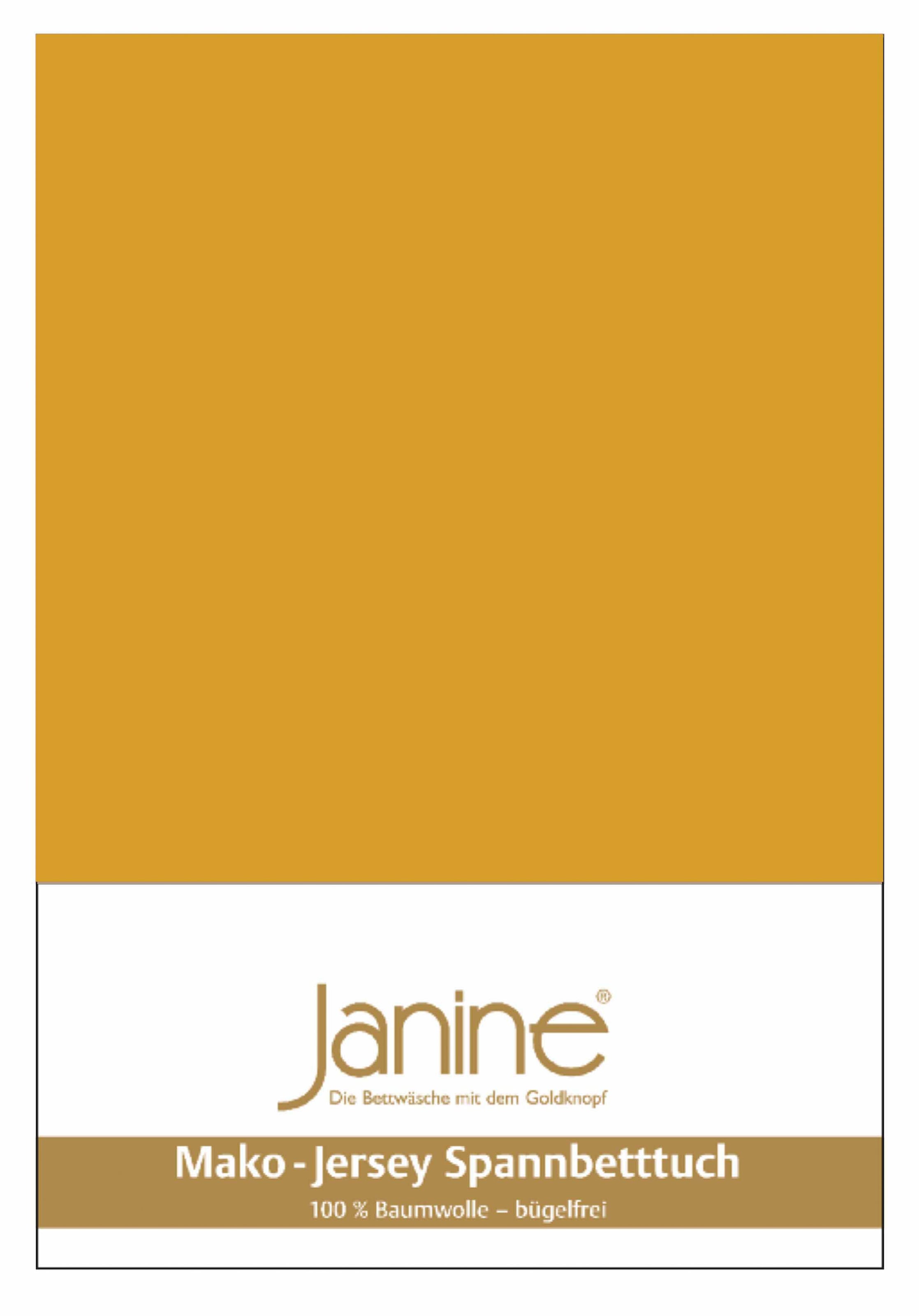 Janine Spannbettlaken »MAKO-FEINJERSEY 5007«, aus 100% Baumwolle, für Matratzen bis 26 cm Höhe