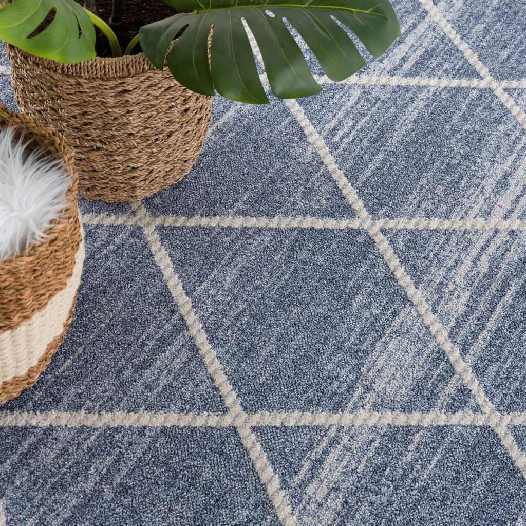Carpet City Teppich »Art 2646«, rund, 7 mm Höhe, Kurzflor, Rauten-Optik, ideal für Flur & Diele