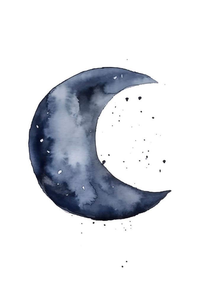 A.S. Création Leinwandbild "Blue Crescent - Wandbild Weiß Blau Keilrahmen K günstig online kaufen