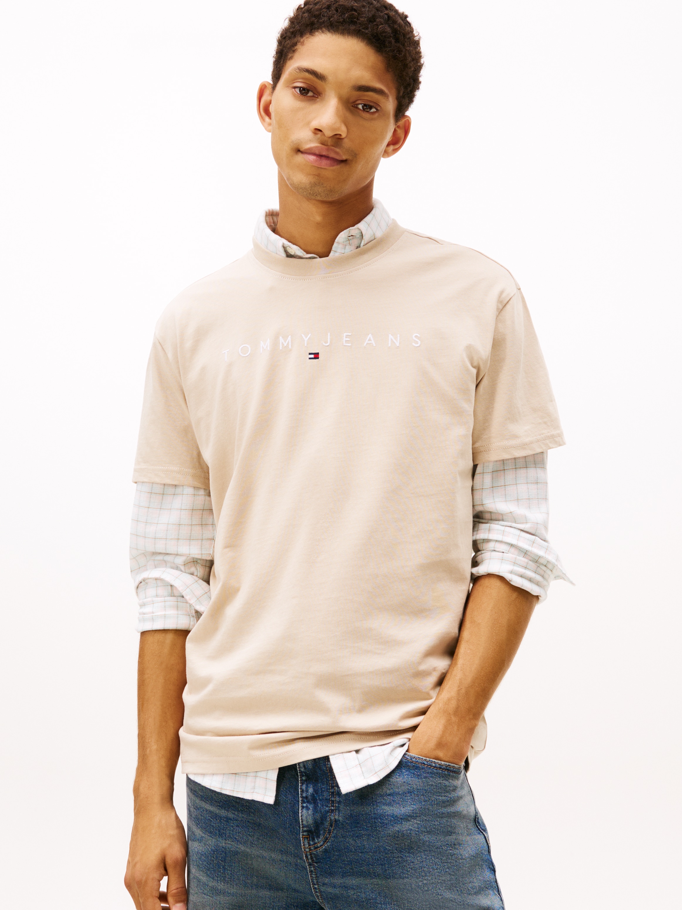 Tommy Jeans T-Shirt "TJM REG LINEAR LOGO TEE EXT" günstig online kaufen