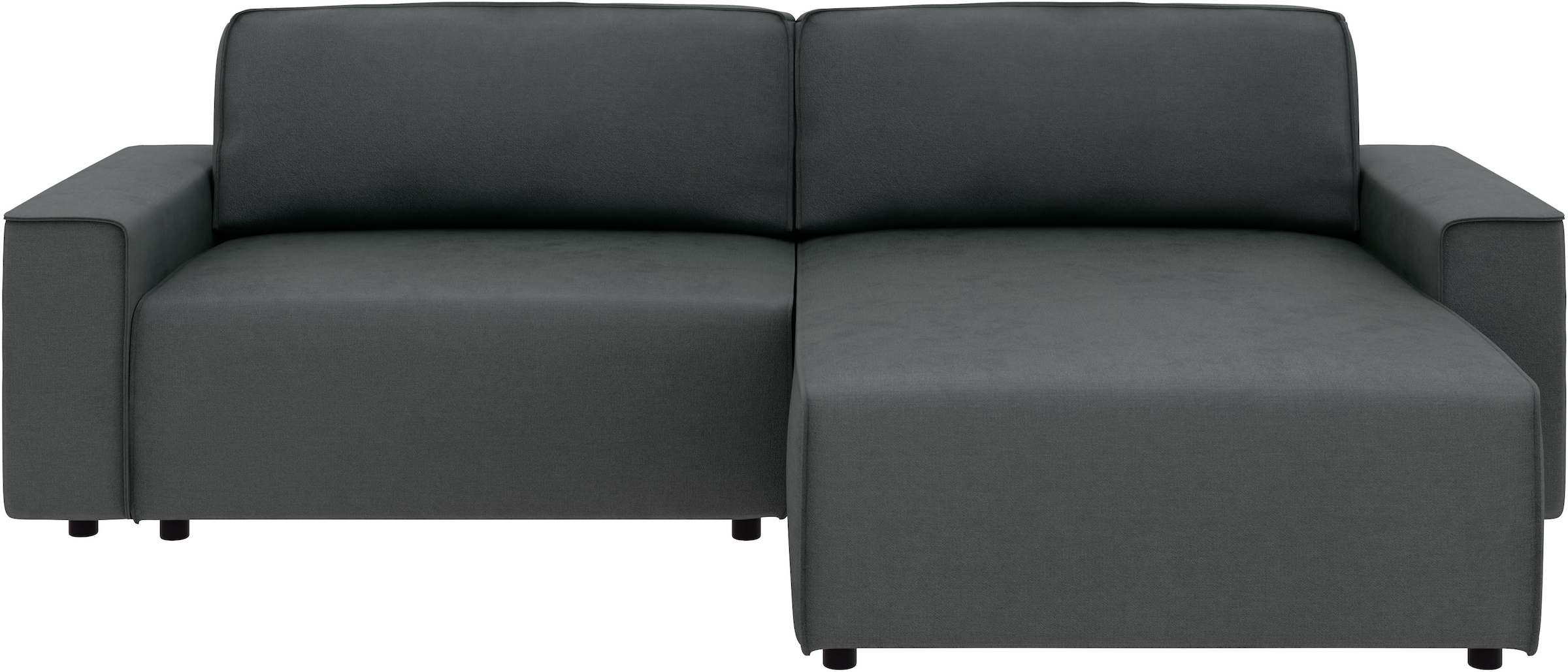 INOSIGN Ecksofa »Chance, Recamiere beidseitig montierbar, Schlaffunktion, Breite 265 cm«, in Struktur fein LINO, mit Schlaffunktion und Bettkasten