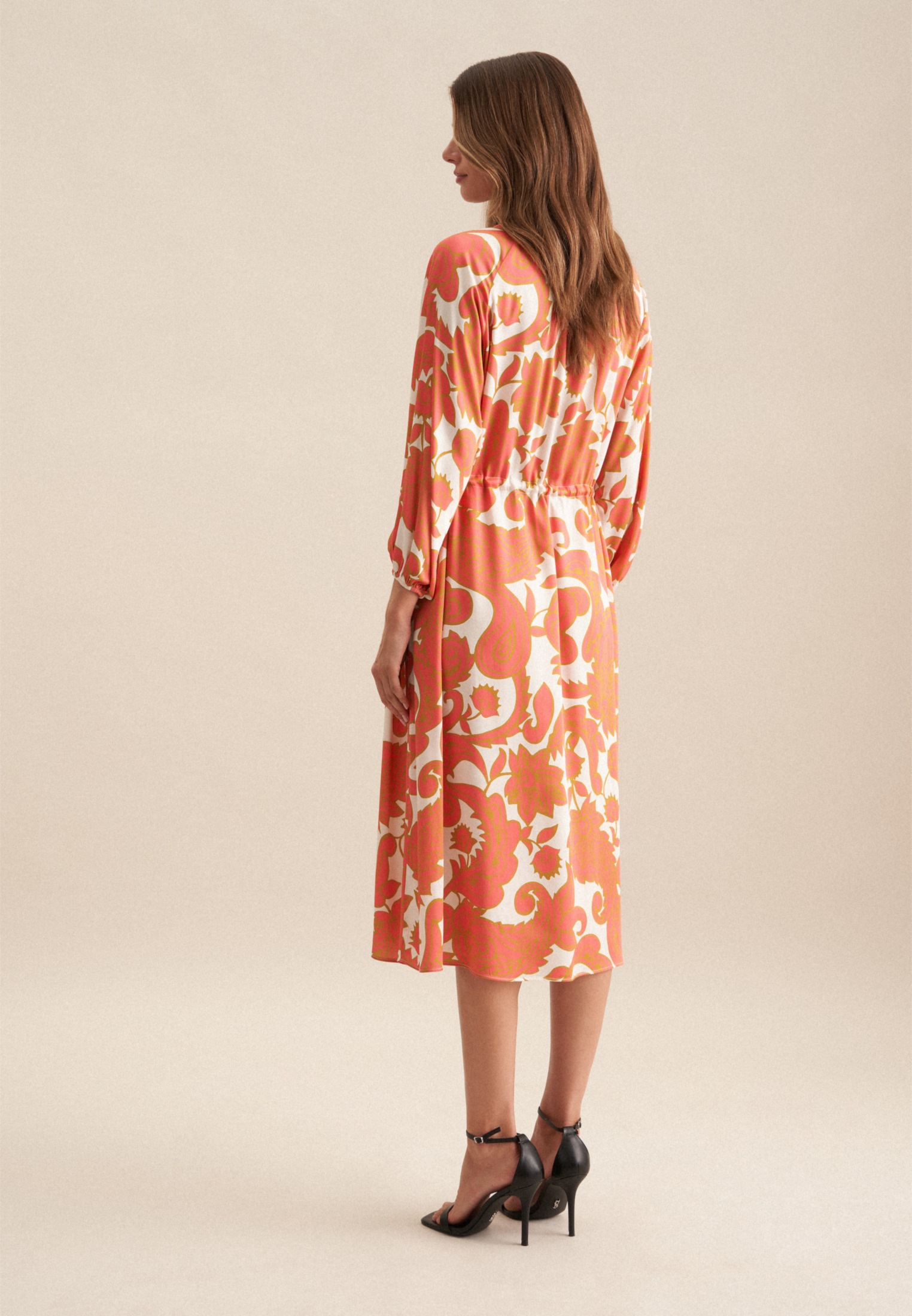 seidensticker Sommerkleid "Schwarze Rose" 7/8 Rundhals Paisley günstig online kaufen