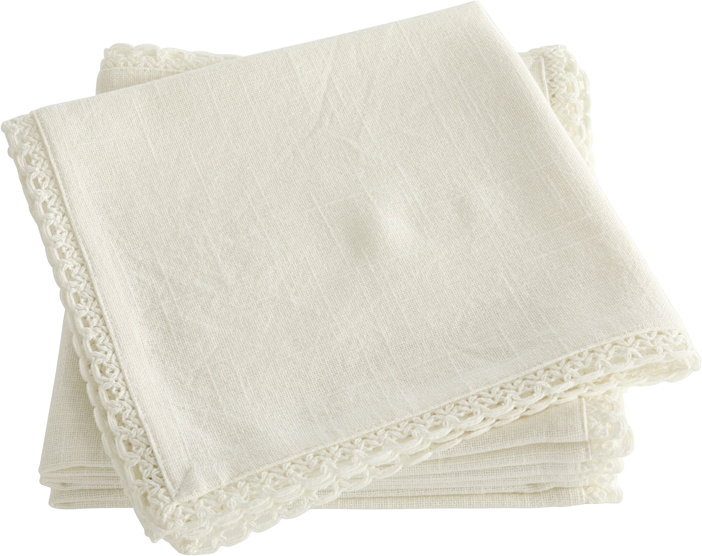 OTTO home Stoffserviette "Elyna" uni, mit schöner Spitze, weiche Haptik, 45 günstig online kaufen