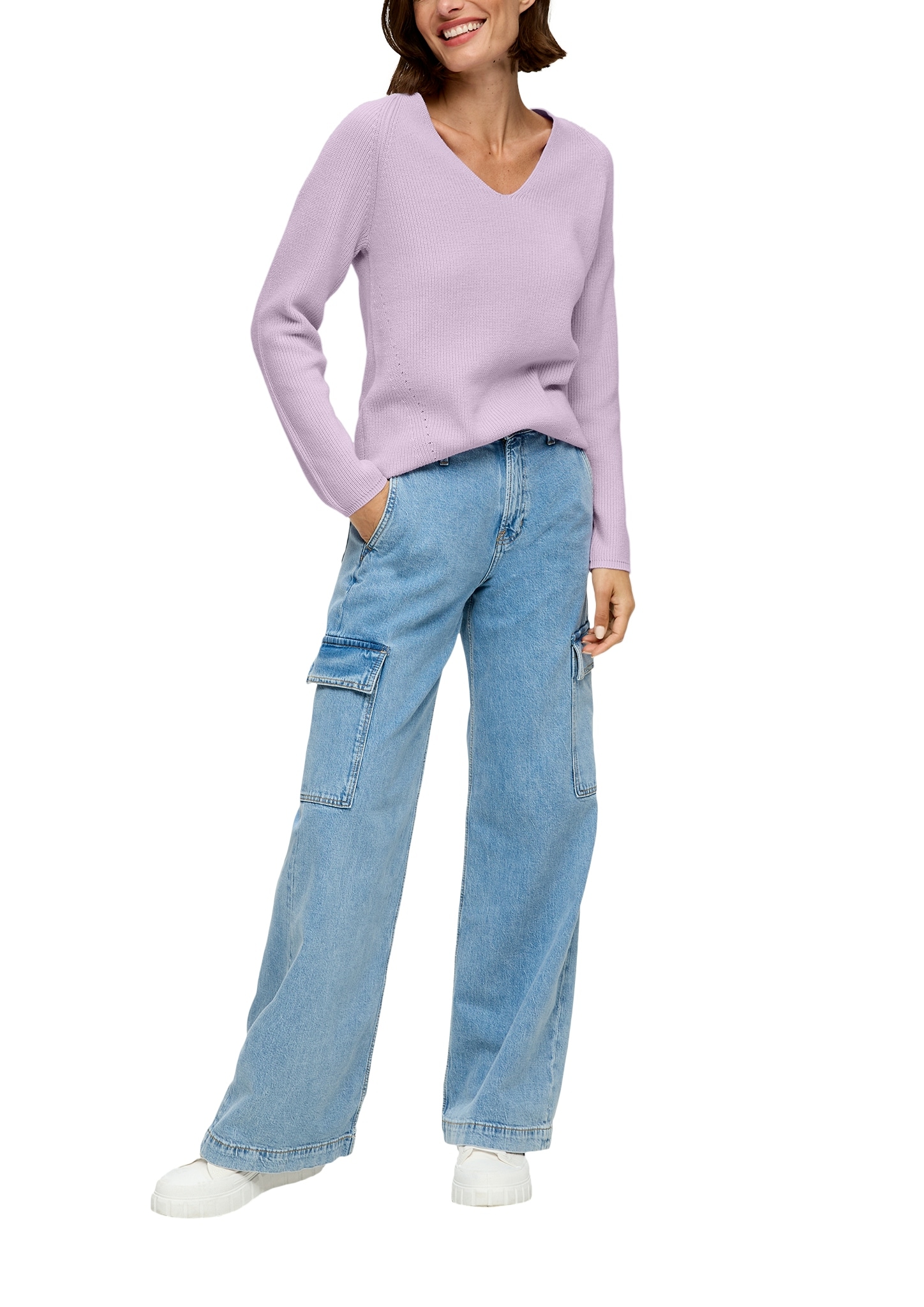 s.Oliver Strickpullover, mit Raglan Ärmeln