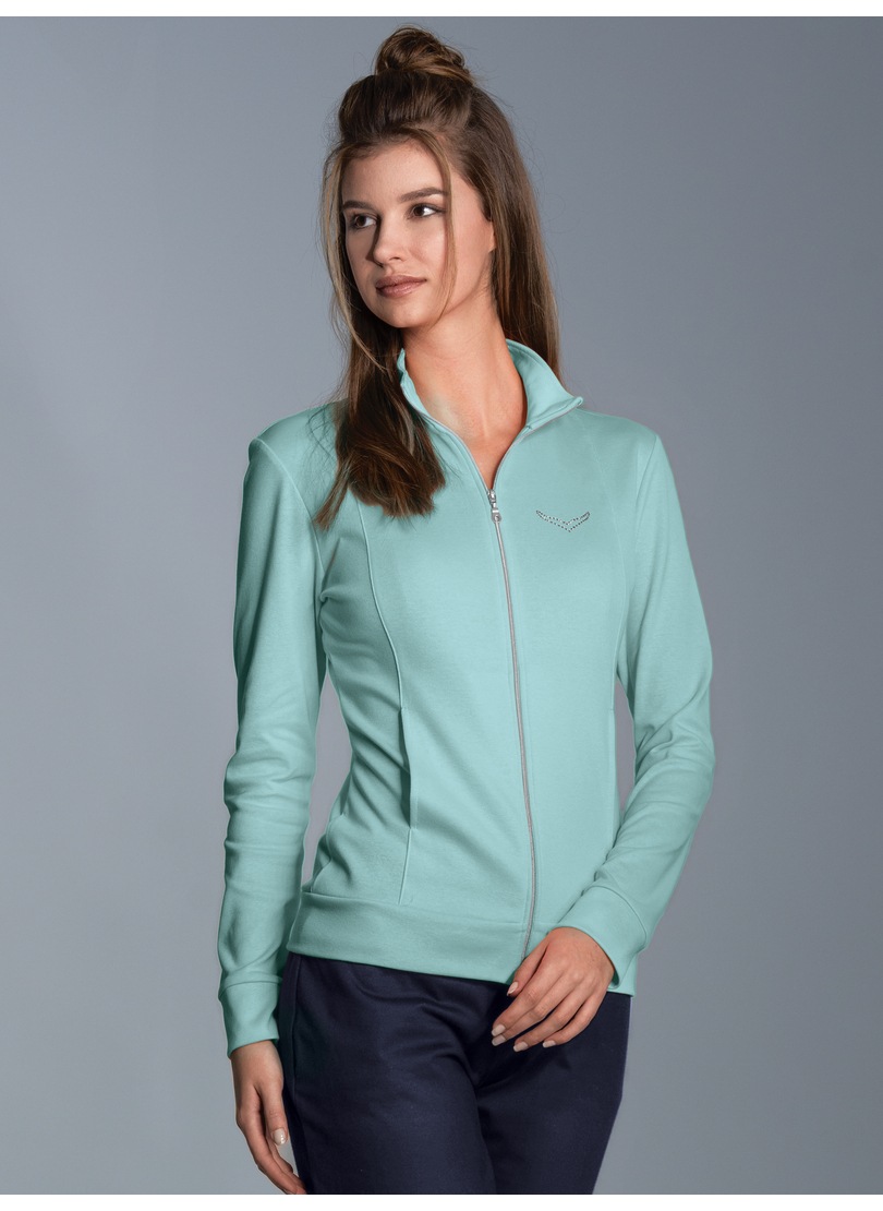 Thumbnail - Trigema Sweatjacke "TRIGEMA Jacke veredelt mit Kristallsteinen" 1 Stk. tlg.