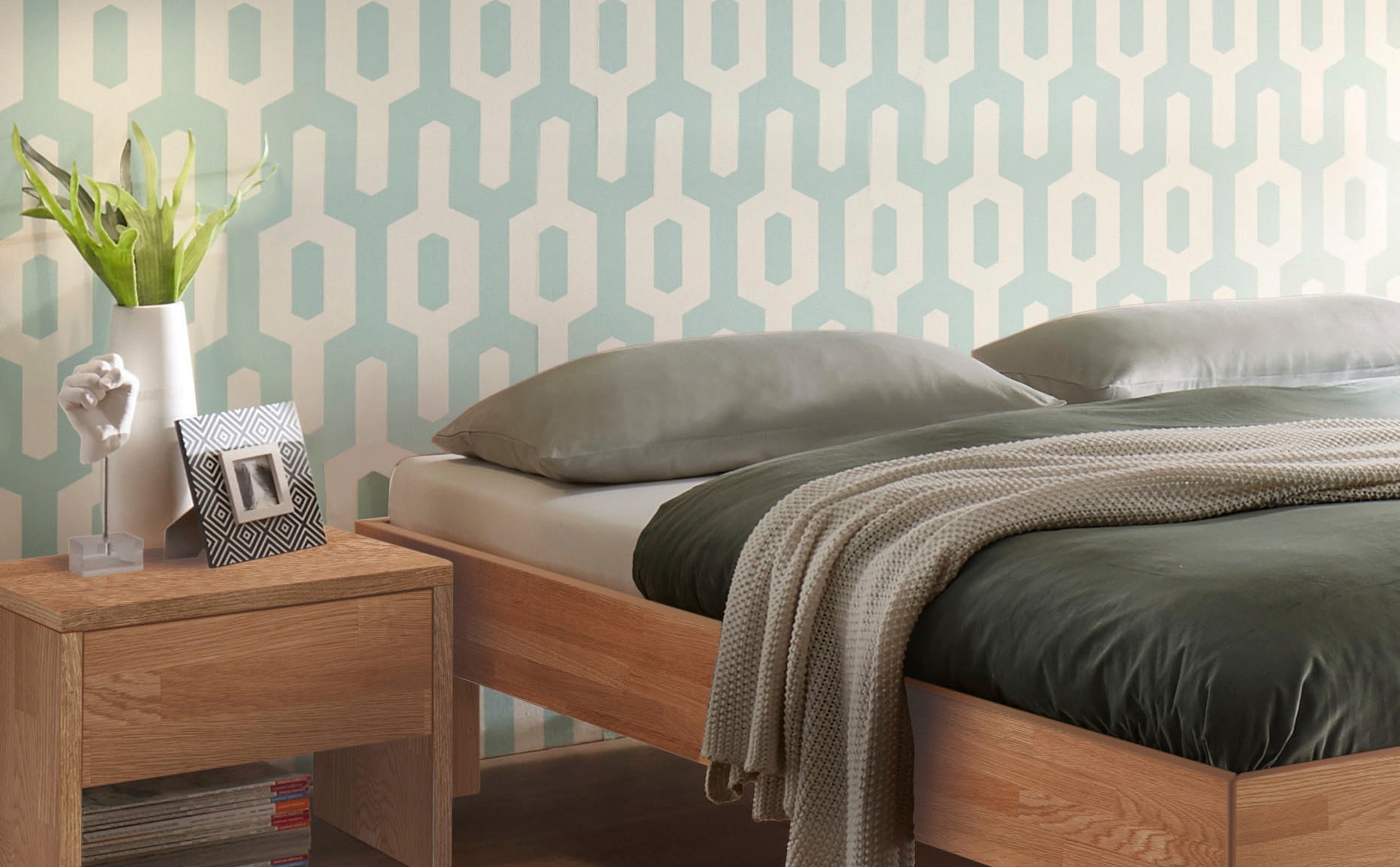 Thumbnail - HASENA Holzbett "Rapallo" Fußhöhe 20 cm