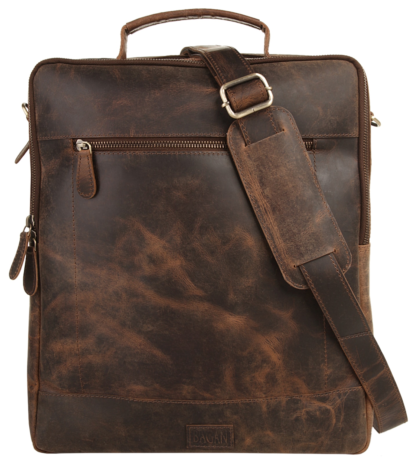 Bagan Laptoprucksack, echt Leder