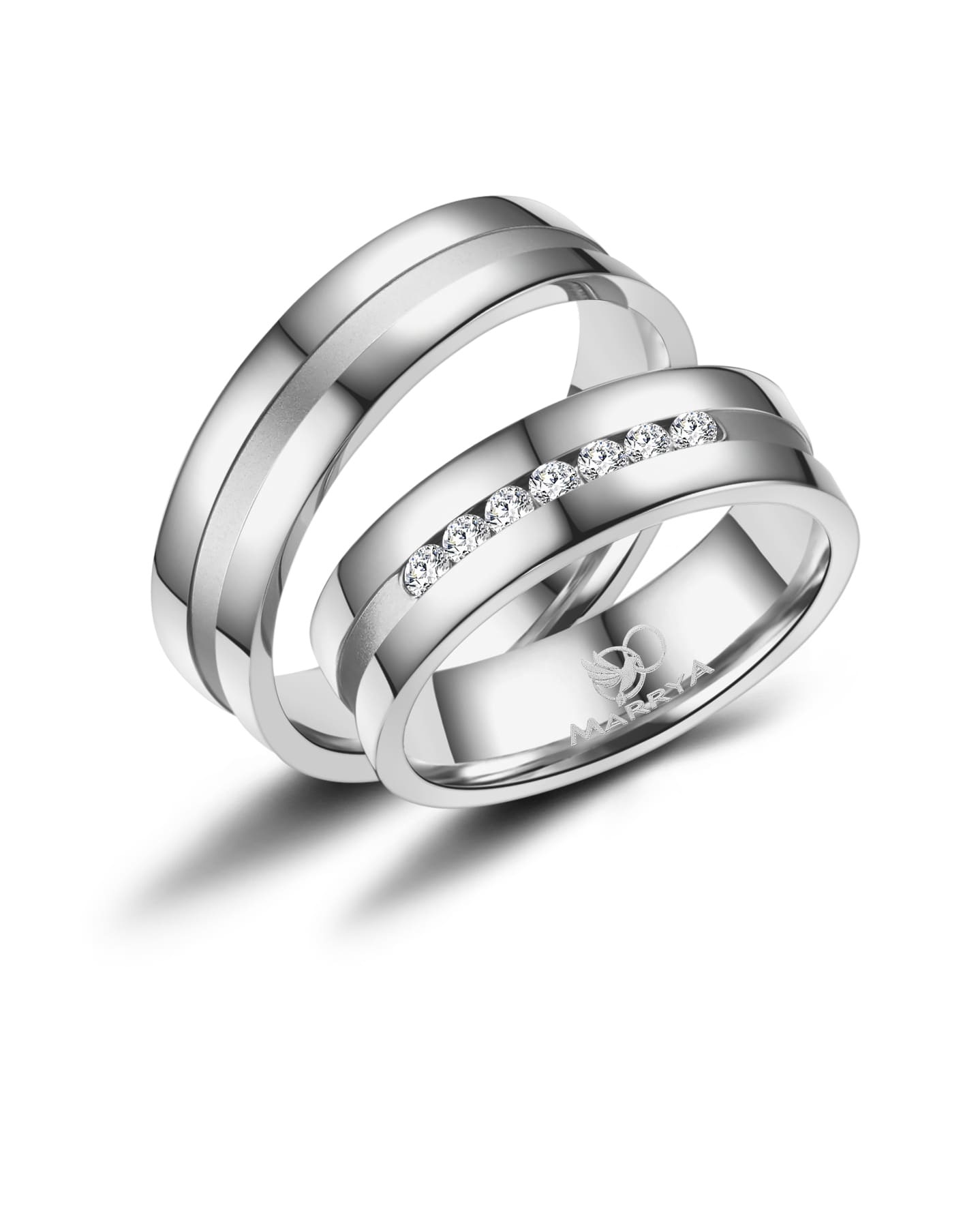 Marrya Trauring »Edelstahl Ringe Trauringe Eheringe Partnerringe«
